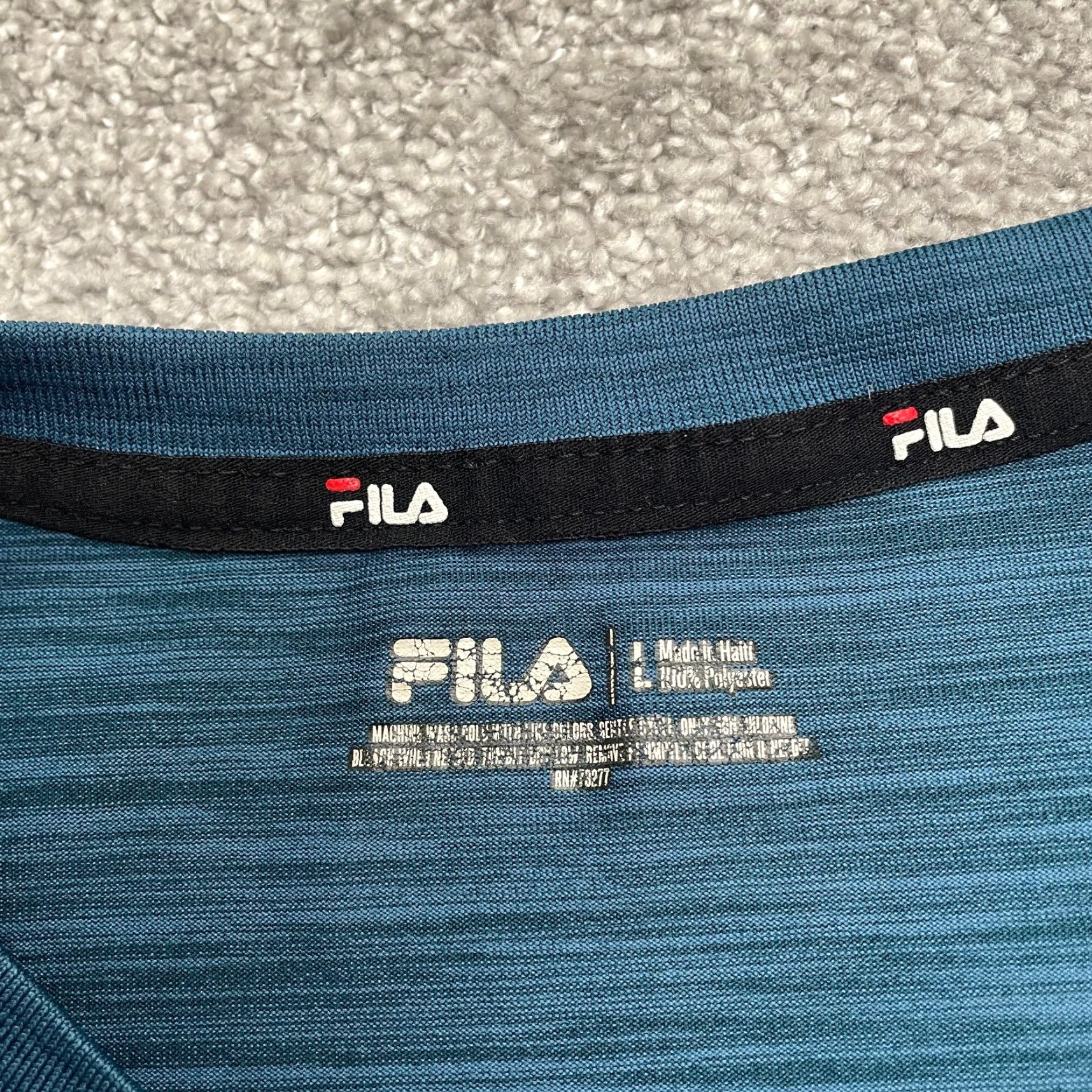 Fila FILA Active T-Shirt Mens Large Heather Blue Crew Neck Short Sleeve Athletic Tee Size US L / EU 52-54 / 3 - 4 Thumbnail