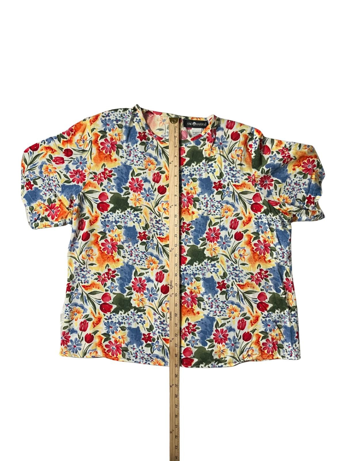 Other Sag Harbor Floral 3-Piece Set Skirt & 2 Blouses Rayon Large Size L / US 10 / IT 46 - 5 Thumbnail