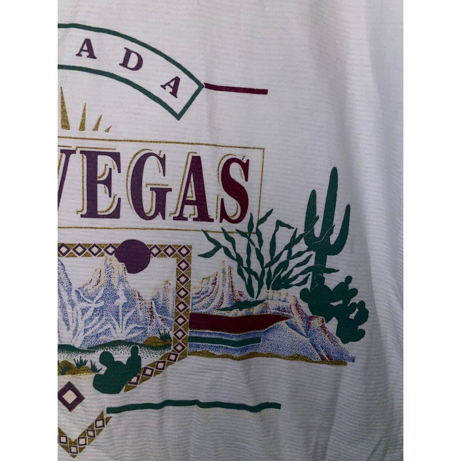 Vintage Vintage Las Vegas Shirt Nevada Desert White Large Tee Size US L / EU 52-54 / 3 - 4 Thumbnail