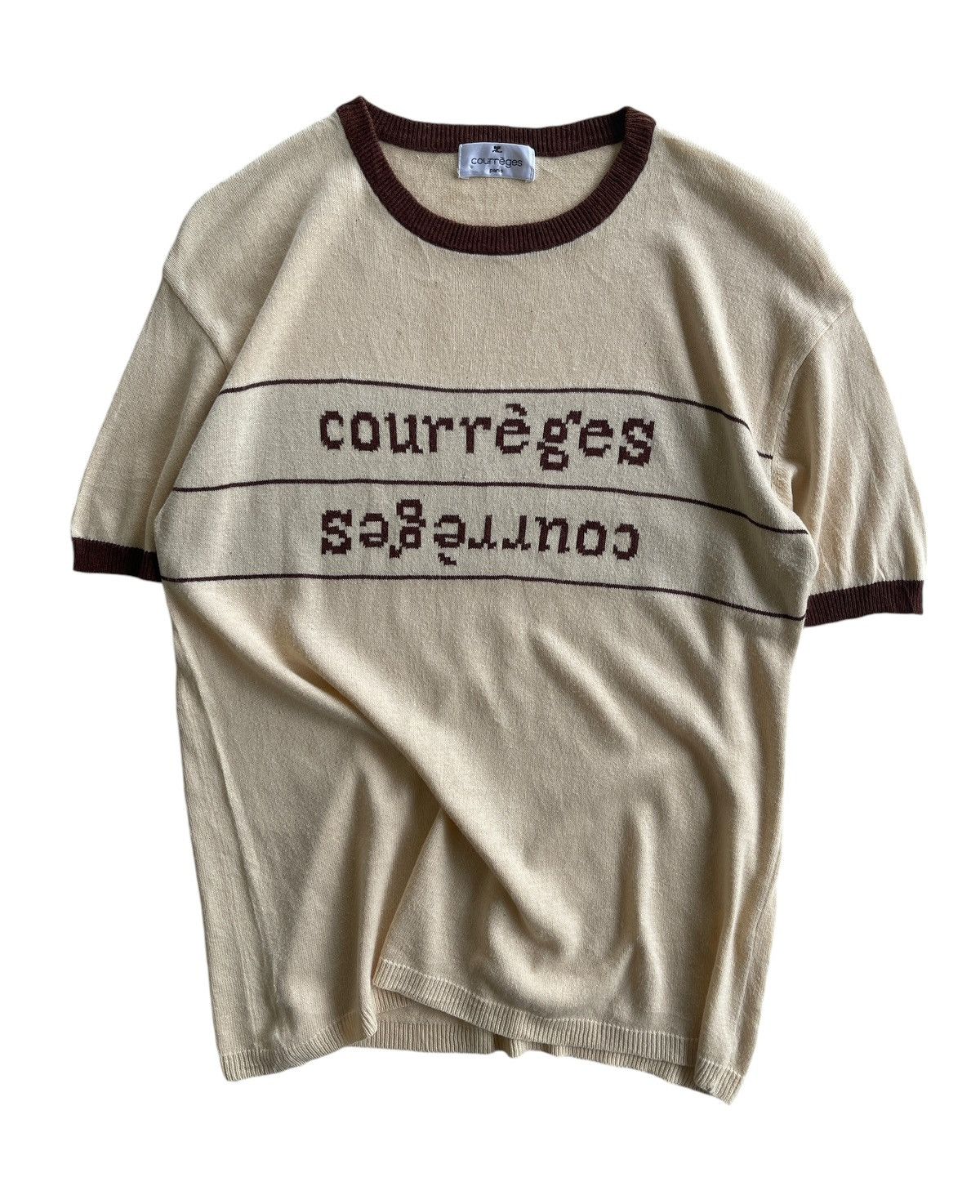 Courreges Courreges Spellout Knitted Shirt Size M / US 6-8 / IT 42-44 - 1 Thumbnail