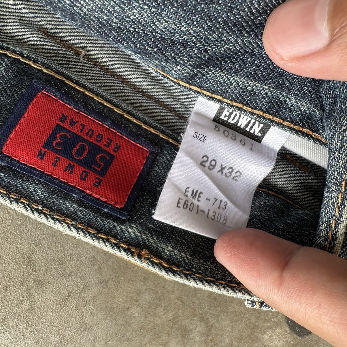 Japanese Brand Vintage Edwin Faded Flare Distressed Jean Denim Pant W28 Size US 28 / EU 44 - 8 Thumbnail