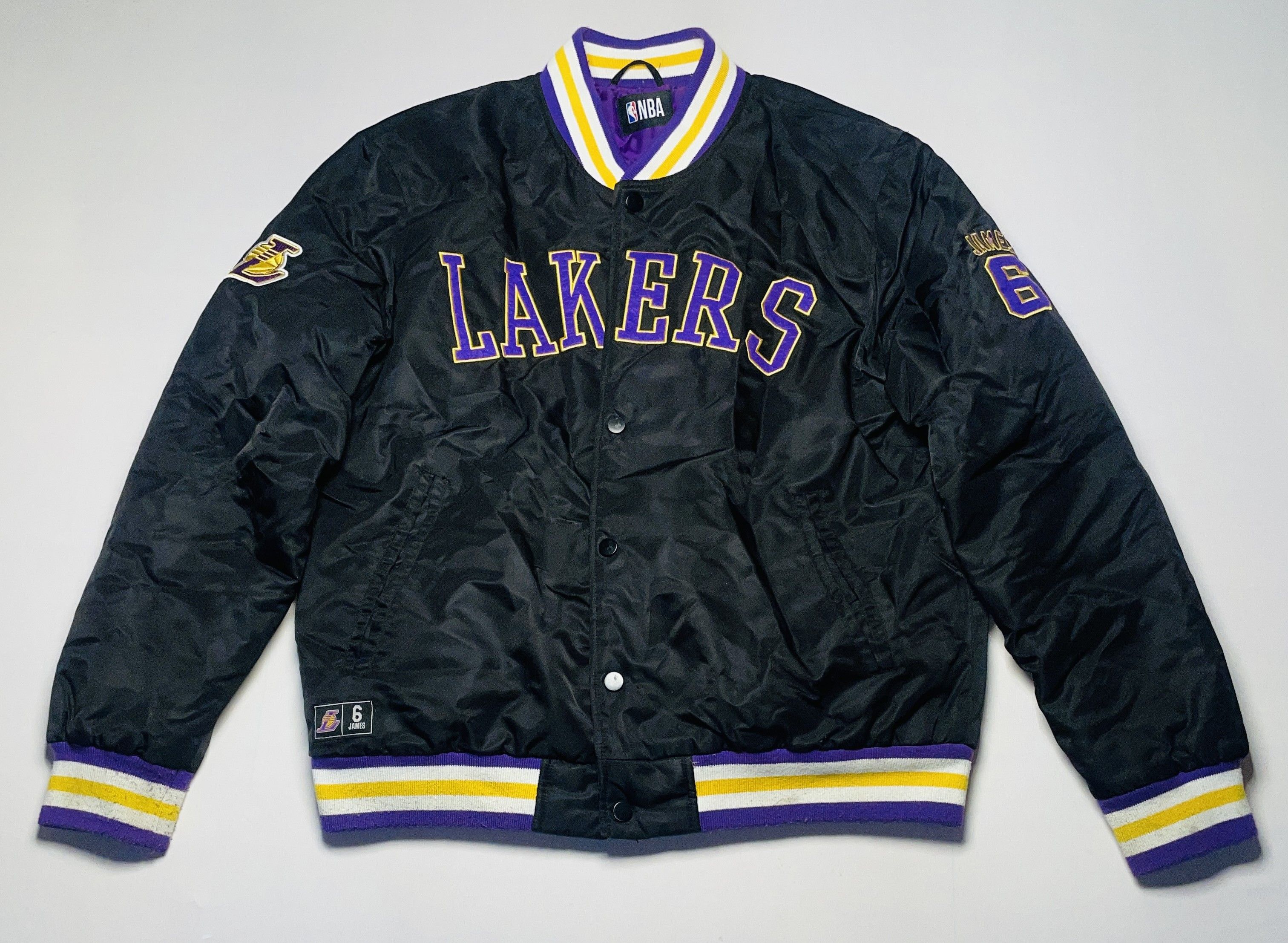 ※専用です※Primark NBA Lakers スタジャン アウター 8-9Y PRIMARK NBA LOS ANGELES LAKERS JACKET BLACK & PURPLE MEN'S MEDIUM