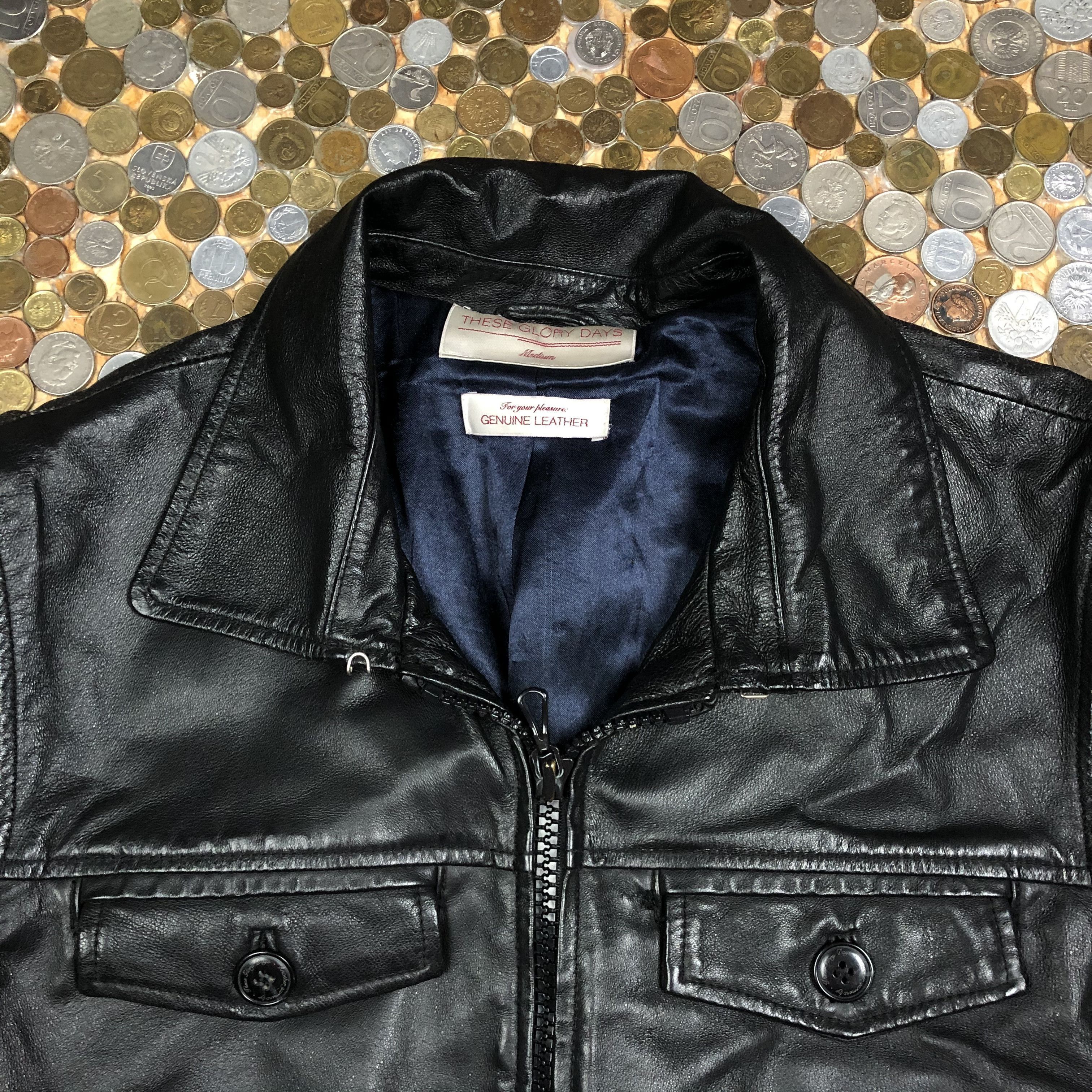 Vintage The Glory Days Vintage bomber Leather Jacket 90's Size US M / EU 48-50 / 2 - 2 Thumbnail