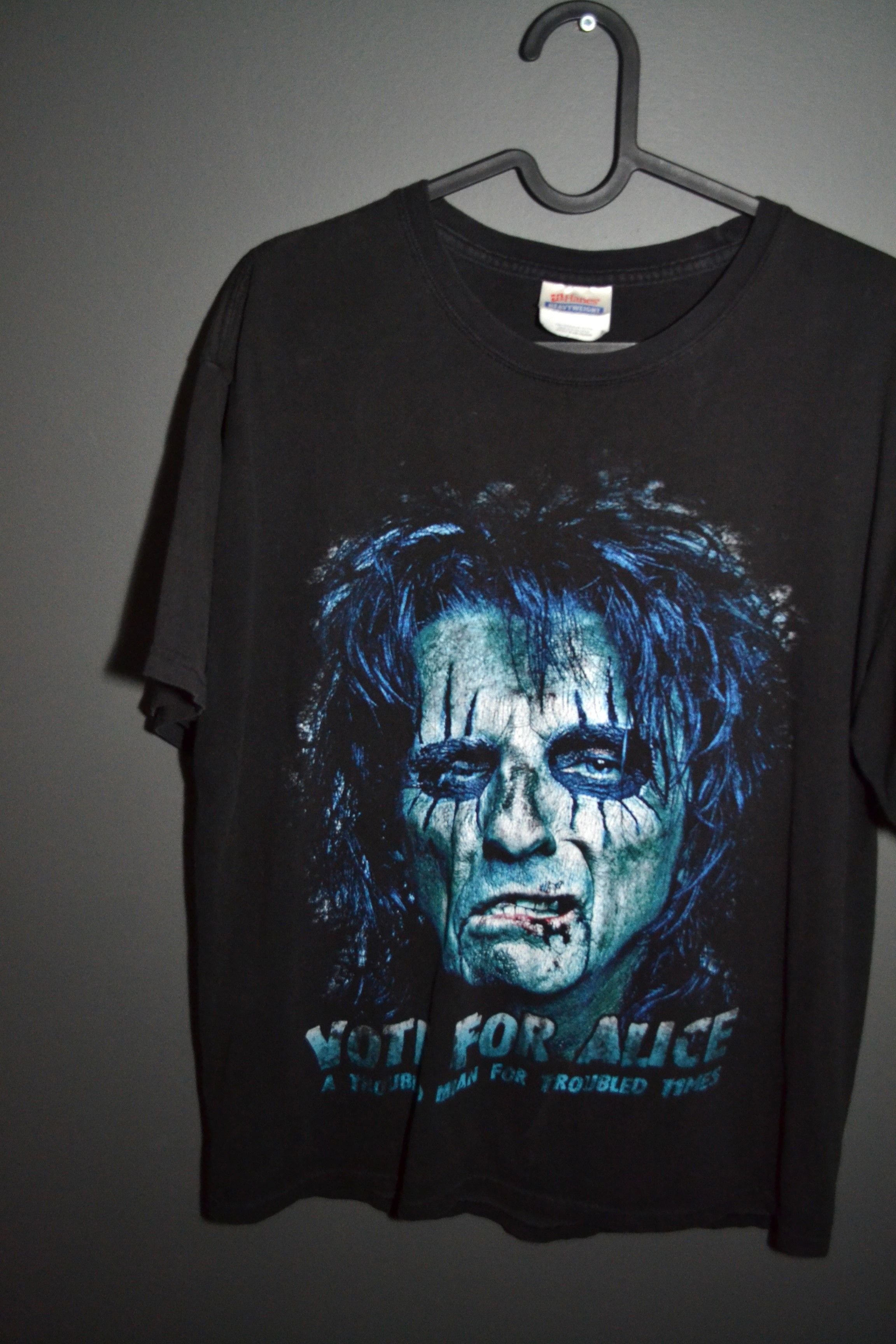 Band Tees Alice Cooper T-shirt Heavyweight M Vote For 2000s Vintage Size US M / EU 48-50 / 2 - 2 Thumbnail