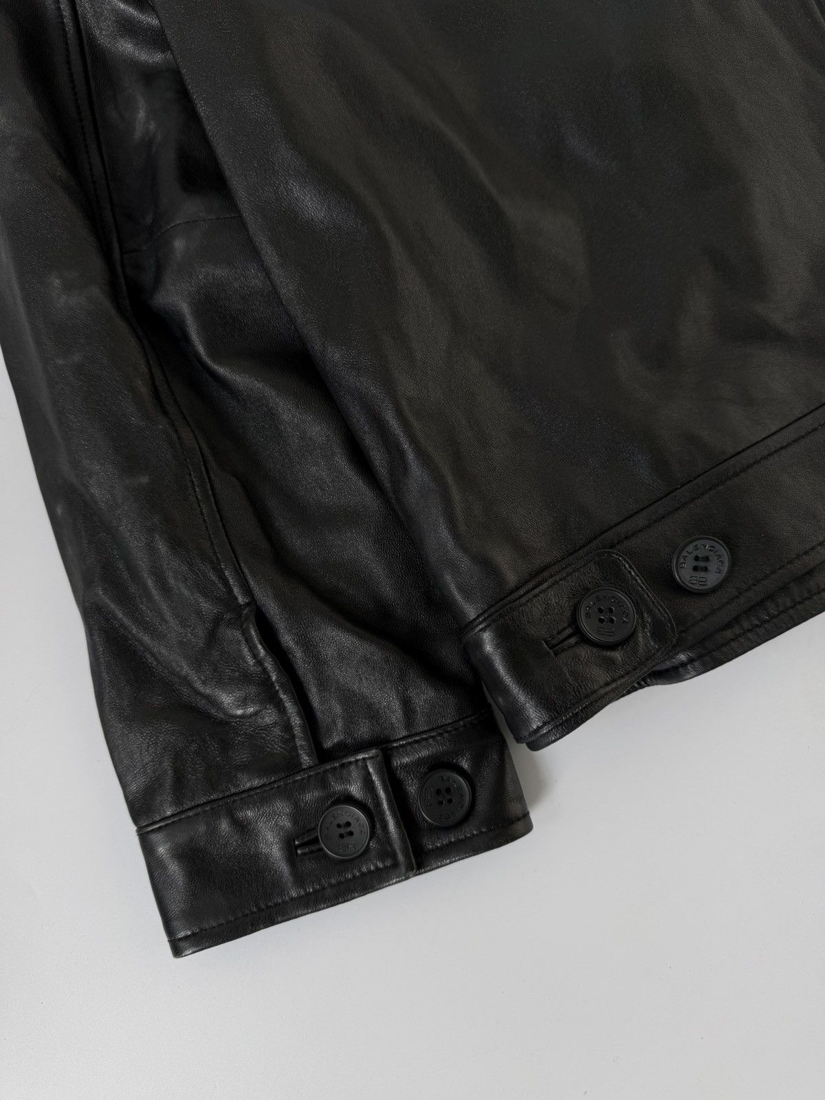 Balenciaga Balenciaga 1997 Nicolas Ghesquiere Zip Leather Jacket Size US XL / EU 56 / 4 - 13 Thumbnail