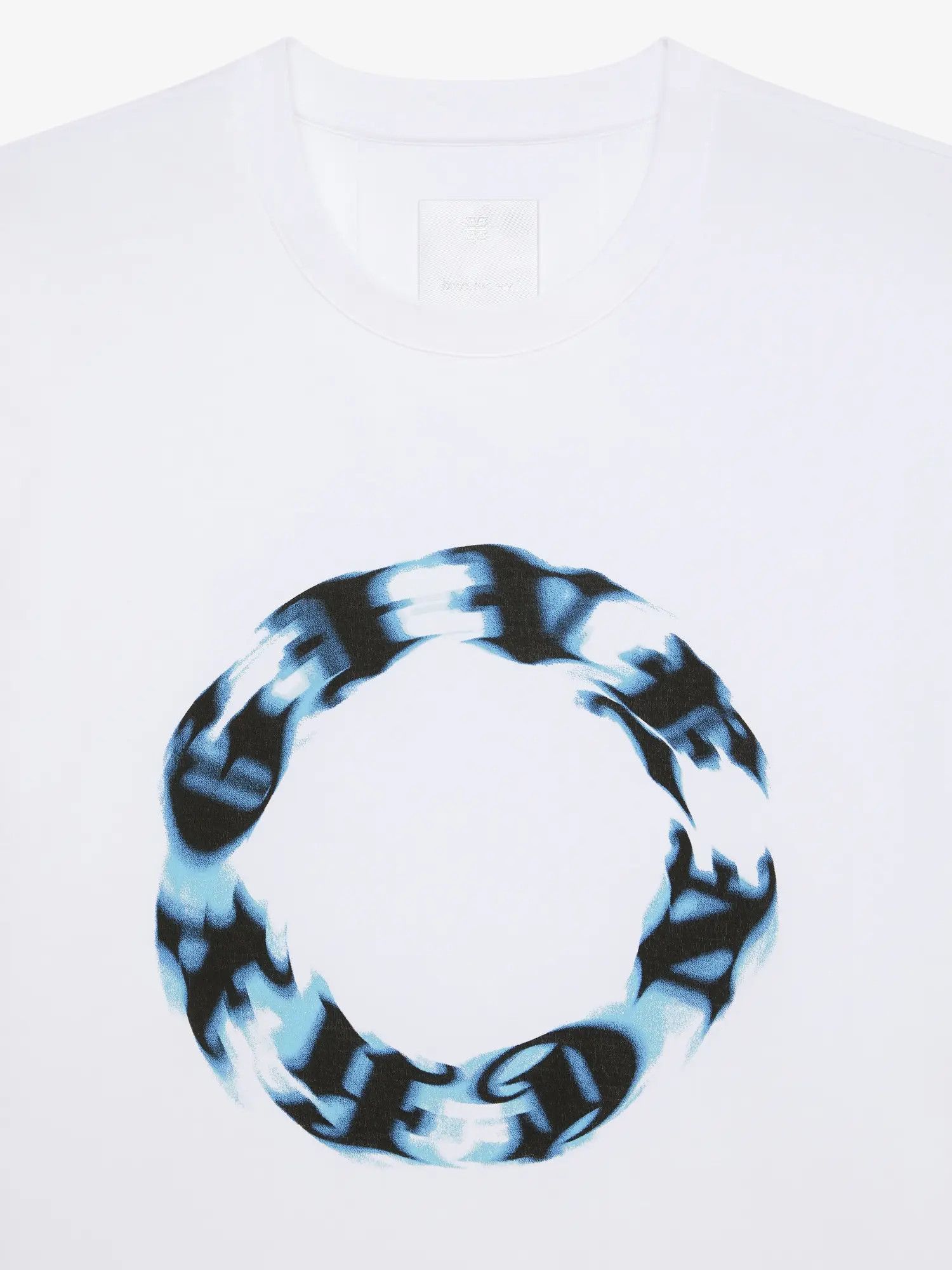 Givenchy o1gr1nt0125 Cotton Circle Print Oversized T-Shirt in White Size US L / EU 52-54 / 3 - 5 Thumbnail