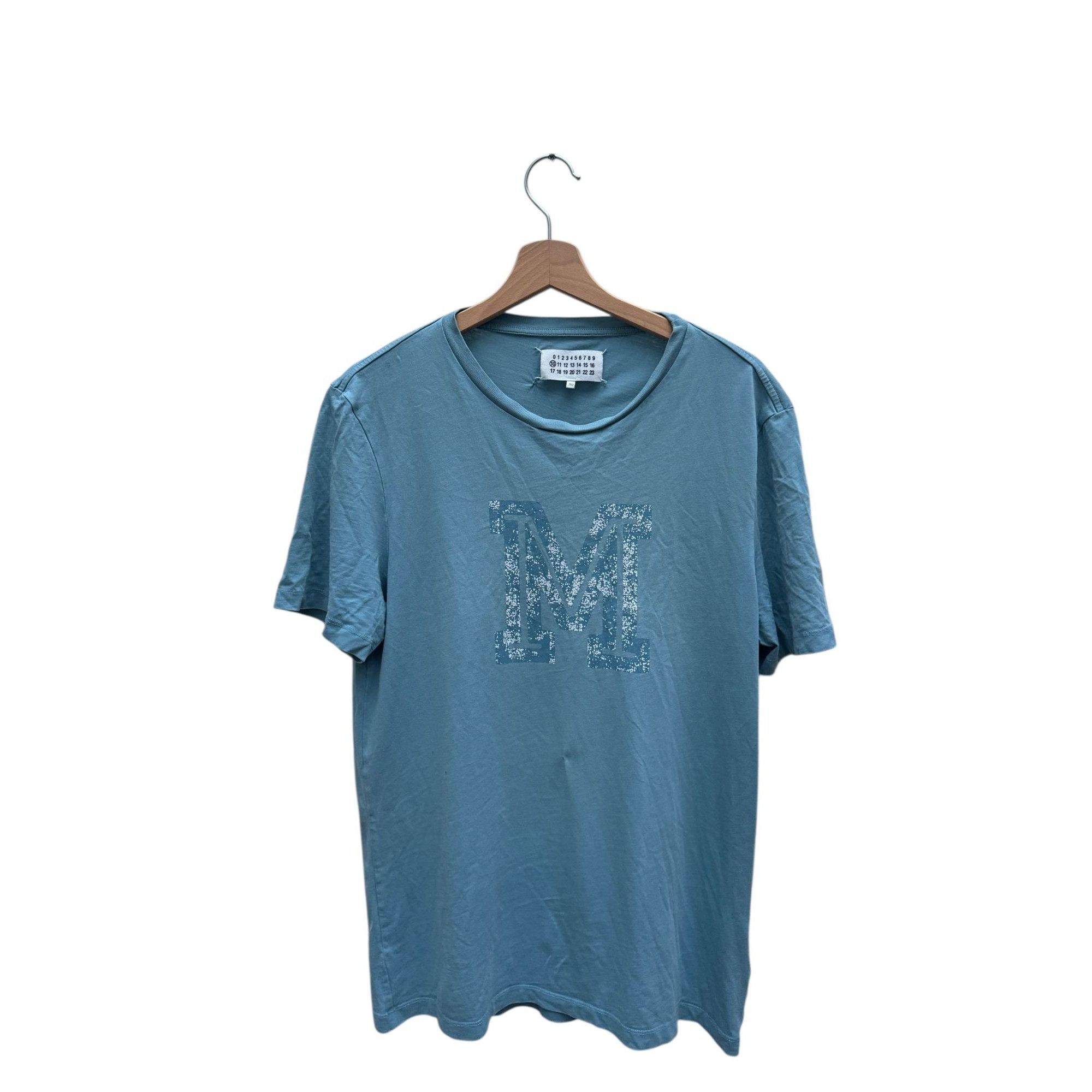 Maison Margiela SS 2017 Blue Graphic “M” T-Shirt Size US L / EU 52-54 / 3 - 1 Thumbnail