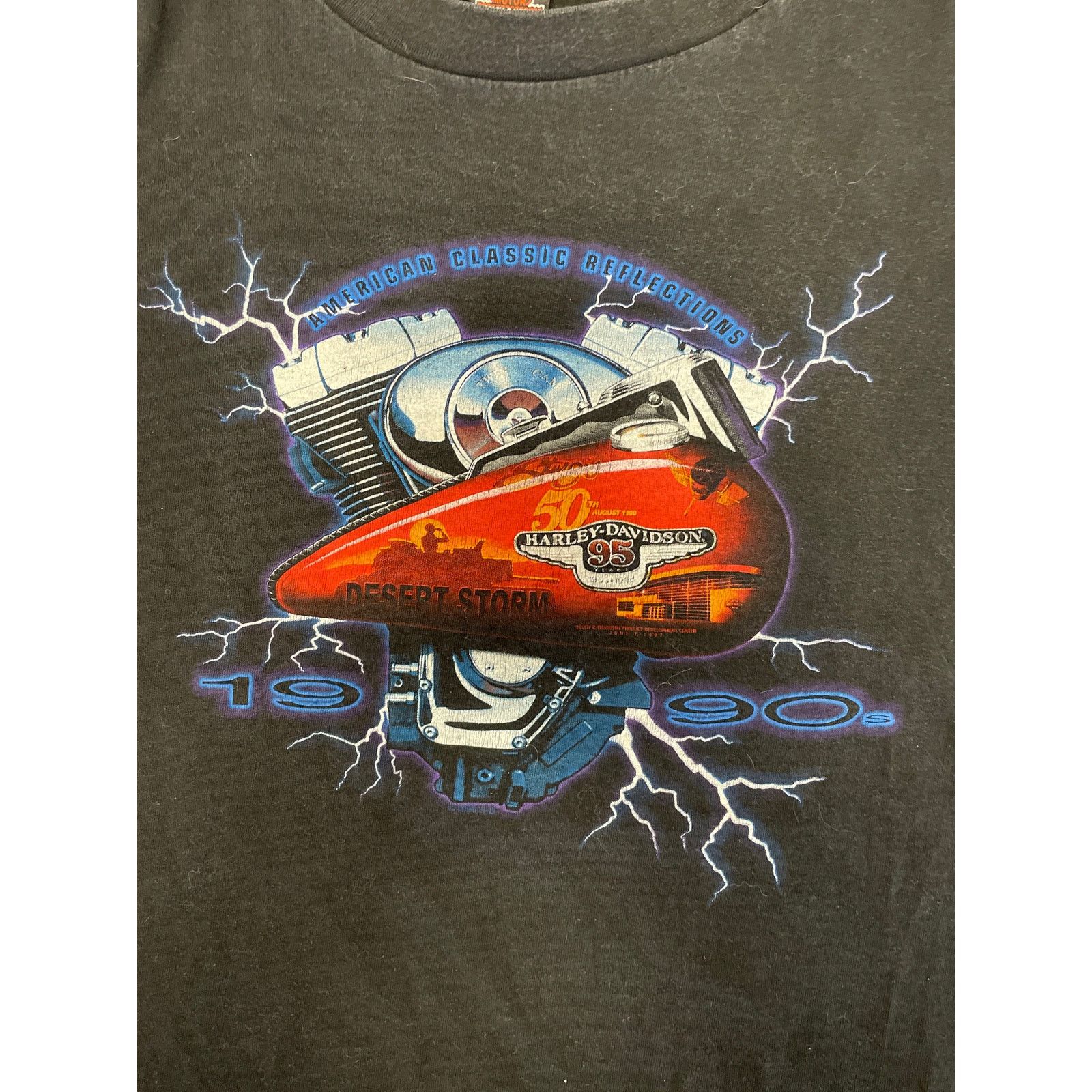 Harley Davidson Vintage 1998 Harley Davidson Lightning Tee XL Size US XL / EU 56 / 4 - 2 Thumbnail