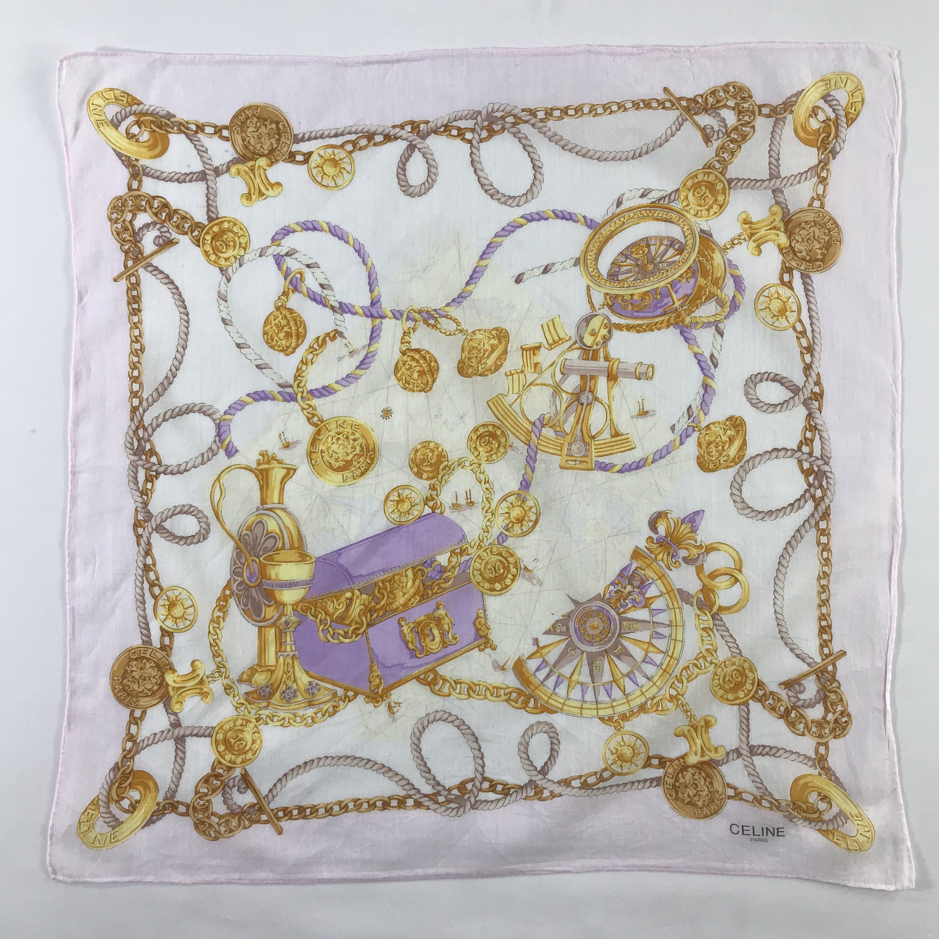 Celine × Vintage Celine Bandana / Handkerchief / Neckerchief - S562 Size ONE SIZE - 1 Thumbnail
