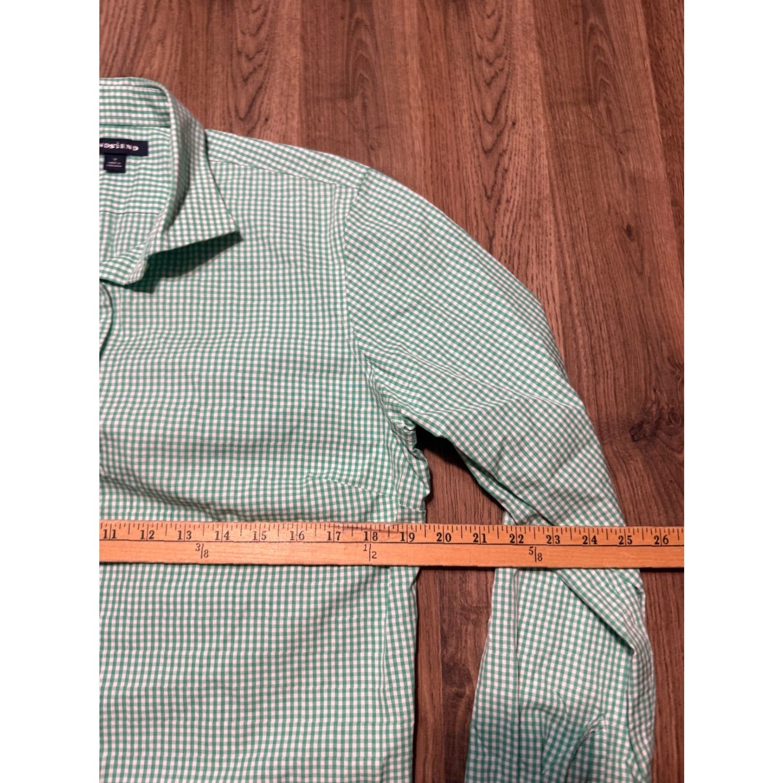 Lands' End Lands' End Shirt Women's Size 12 Green White Check Long Sleeve Button Up Shirt Size XL / US 12-14 / IT 48-50 - 6 Thumbnail