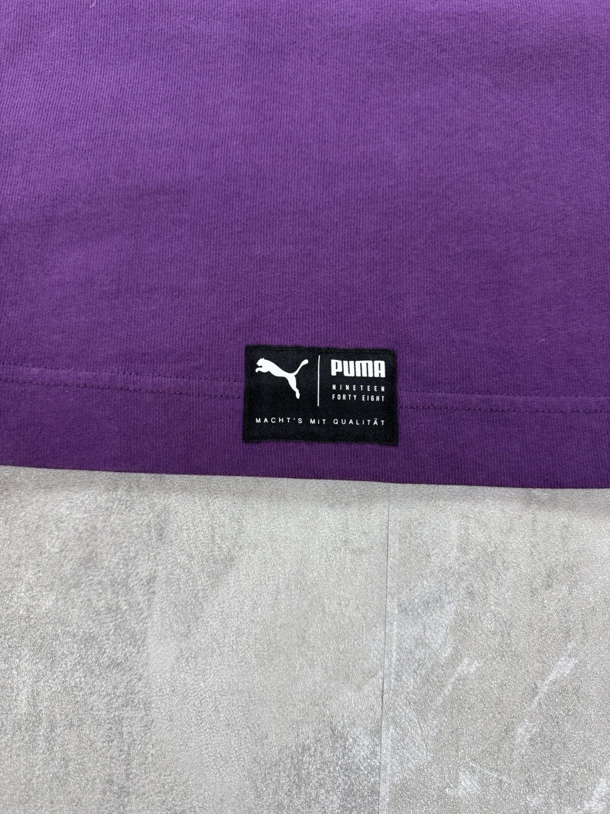 Puma PUMA big logo 2018s collections oversized purple T-shirt Size US L / EU 52-54 / 3 - 8 Thumbnail