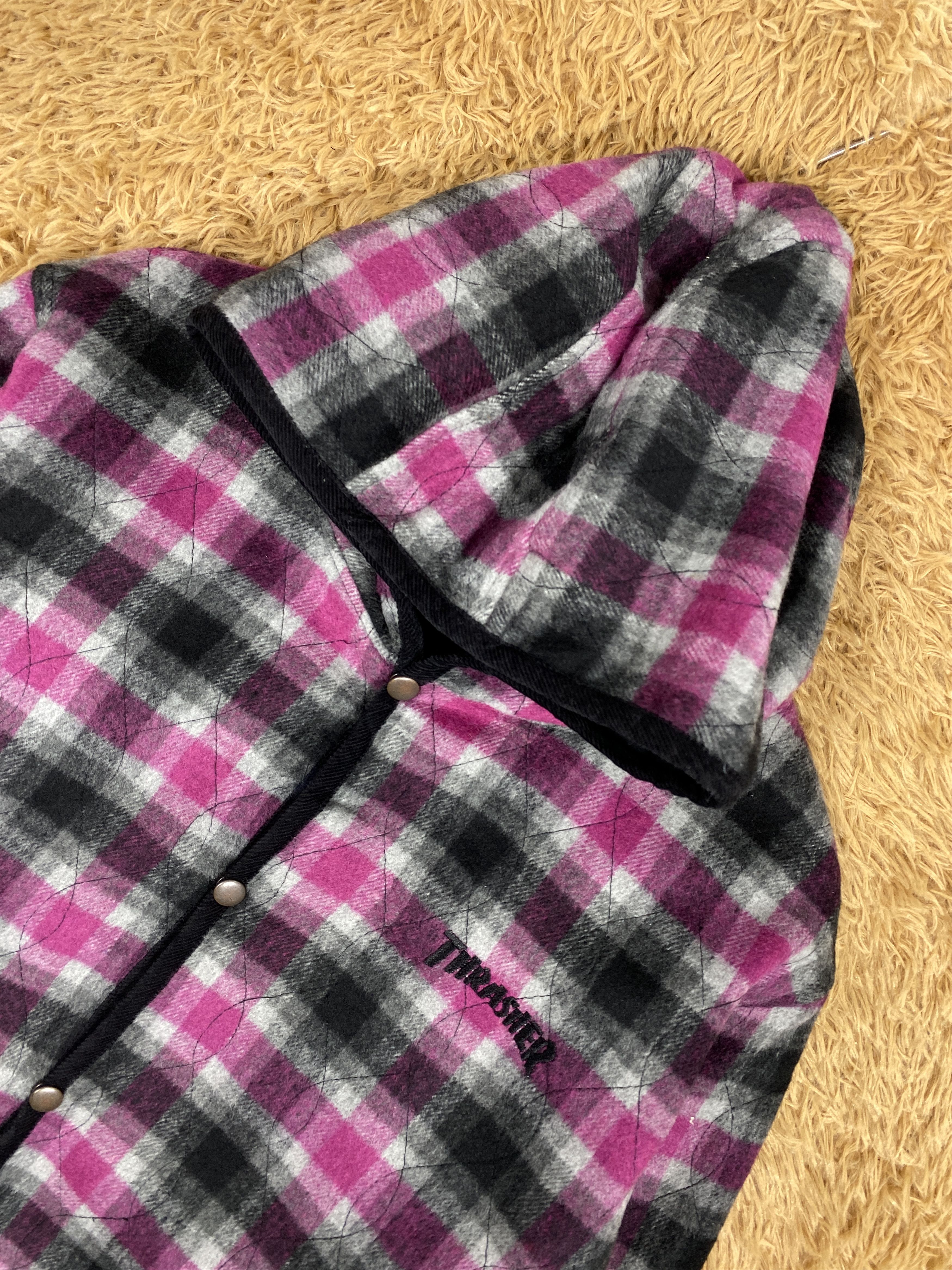Thrasher × Vintage Vintage Thrasher Products Hoodie Flannel Jacket Size M / US 6-8 / IT 42-44 - 2 Thumbnail