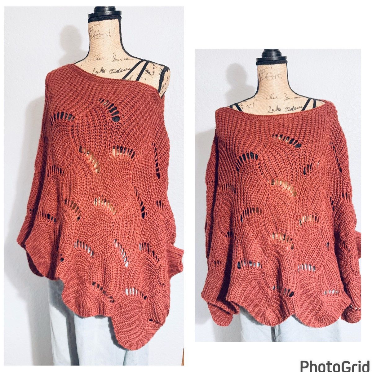 Anthropologie Anthropologie Entro Scallop Poncho Size S / US 4 / IT 40 - 3 Thumbnail
