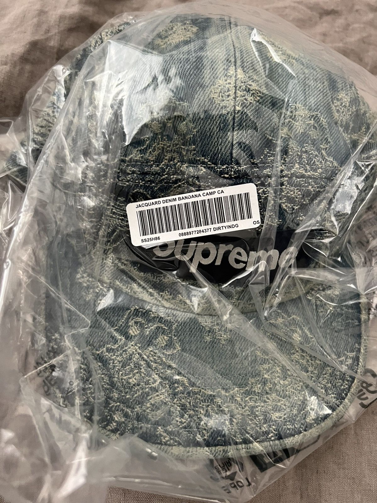 Supreme SUPREME BANDANA JACQUARD DENIM CAMP CAP Size ONE SIZE - 3 Thumbnail