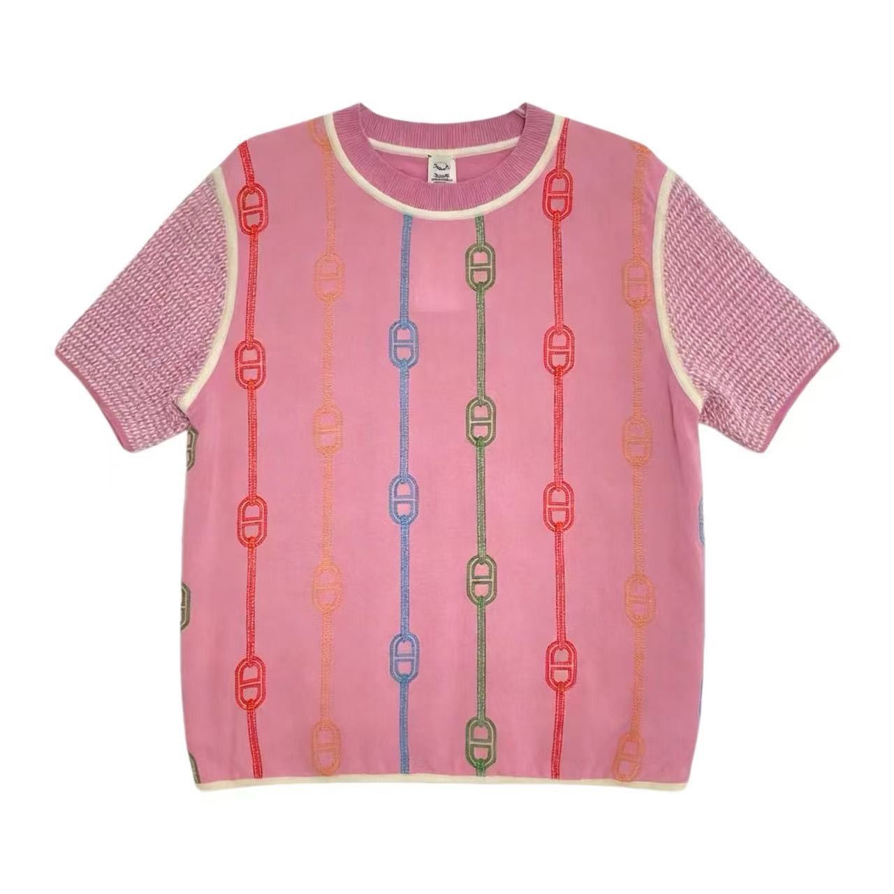 Hermes Hermes Loose Fit Pattern Printed Short Sleeve T-shirt K26WX Size XXS / US 00 / IT 34 - 1 Thumbnail