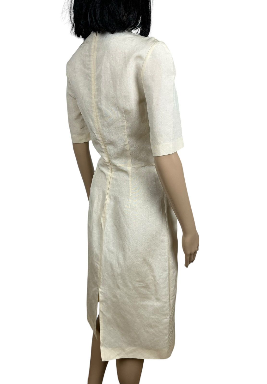 Prada Prada 100% Silk Shift Dress Ivory Knee-Length size 40 Size S / US 4 / IT 40 - 11 Thumbnail
