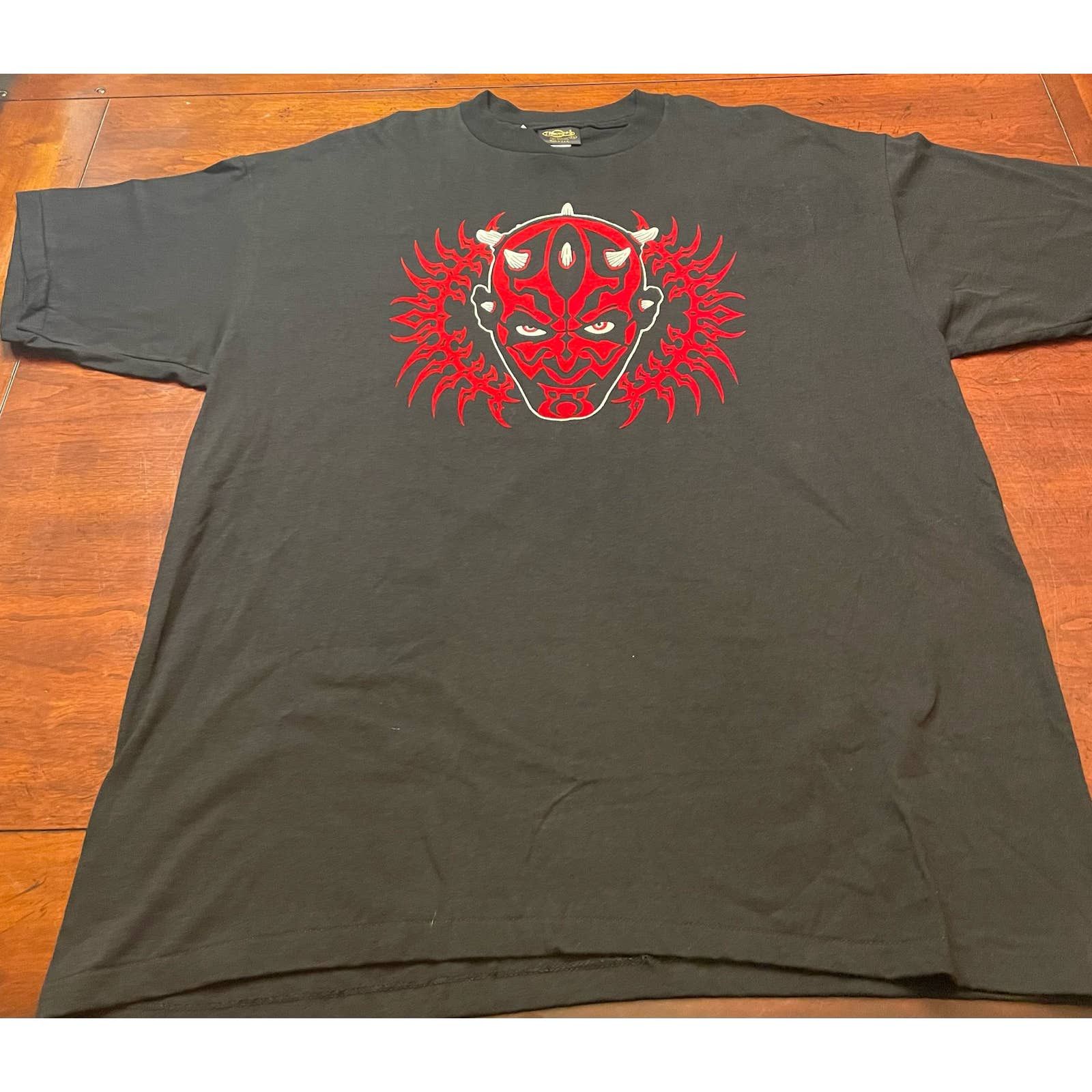 image of Changes Vintage 90's Darth Maul Star Wars Movie T-Shirt in Black, Men's (Size XL)