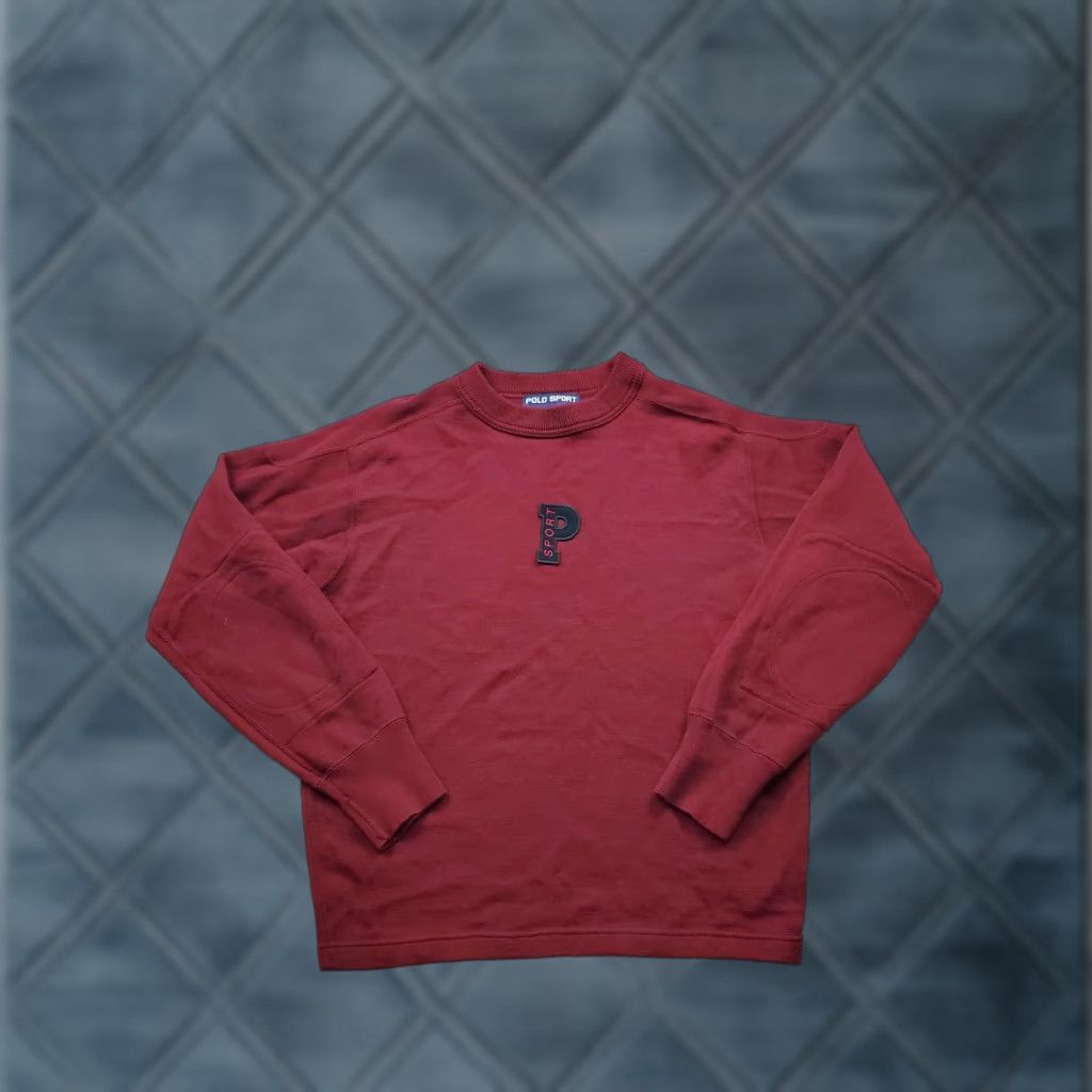 Polo Ralph Lauren VINTAGE Polo Ralph Lauren Sweater Shirt Mens Small Red Wool Knit 90s Polo Sport Embroidered Logo Classic Pullover Crew Neck Size US S / EU 44-46 / 1 - 1 Thumbnail