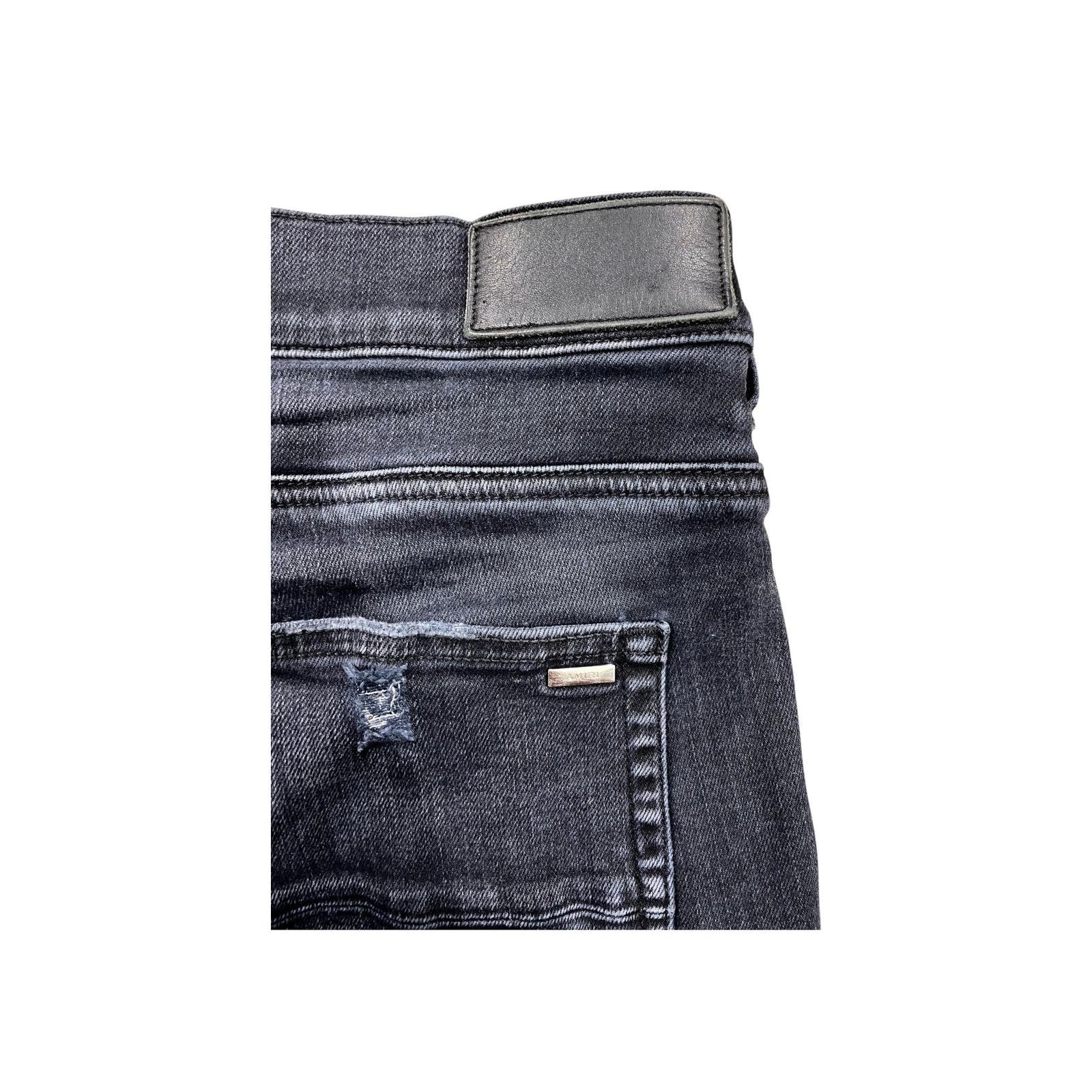 Amiri Amiri Plaid Thrasher Patch (Repaired) Black Wash Jeans Size US 38 / EU 54 - 3 Thumbnail