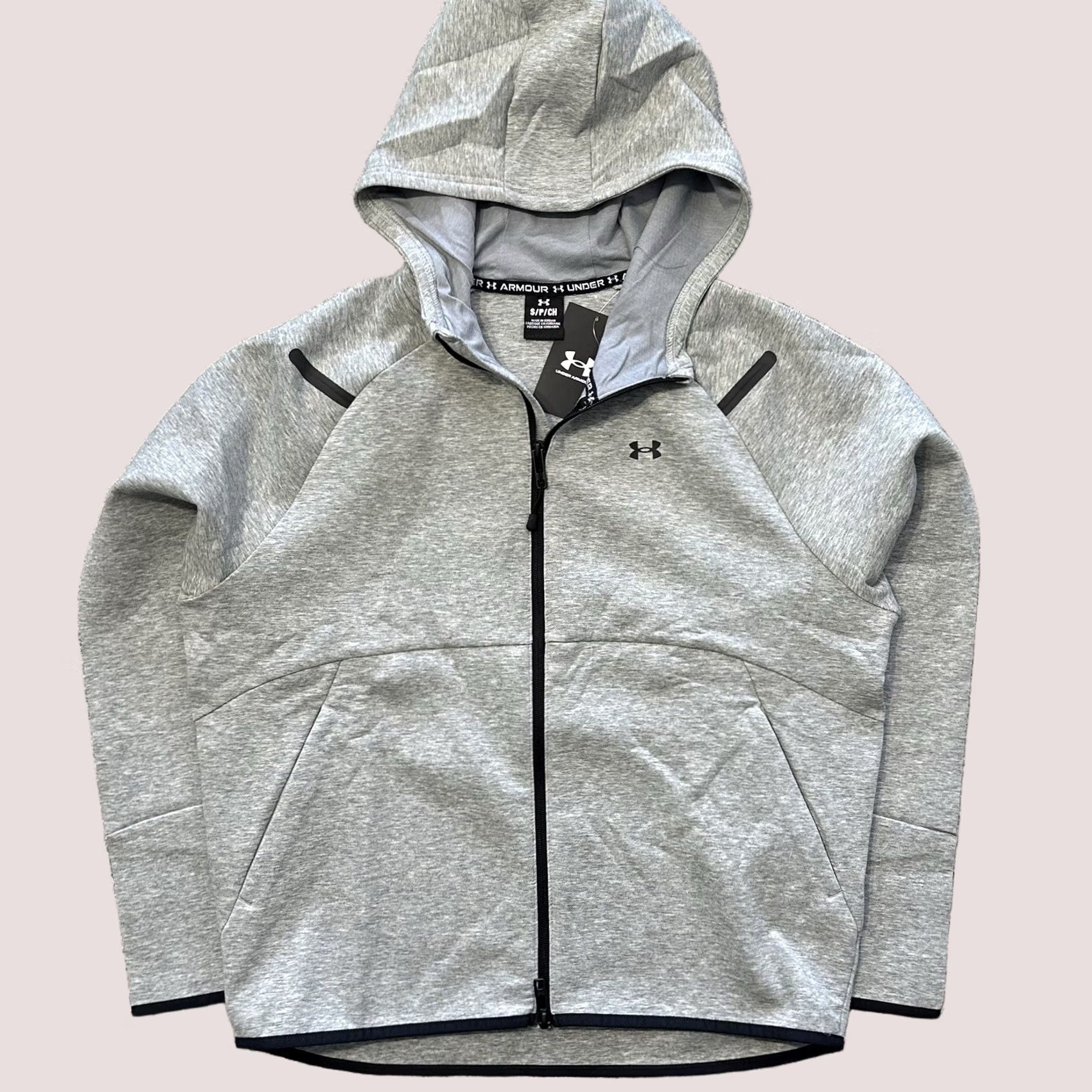 Under Armour Under Armour Tech Hoodie Womens Small Heather Grey Unstoppable Fleece Size S / US 4 / IT 40 - 1 Thumbnail