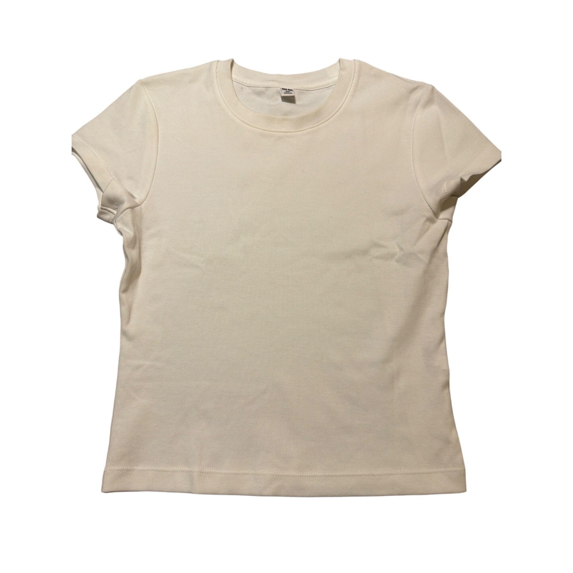 Uniqlo Uniqlo White Cropped Short Sleeve Crew Neck T Shirt Top Size Size XXS / US 00 / IT 34 - 1 Thumbnail