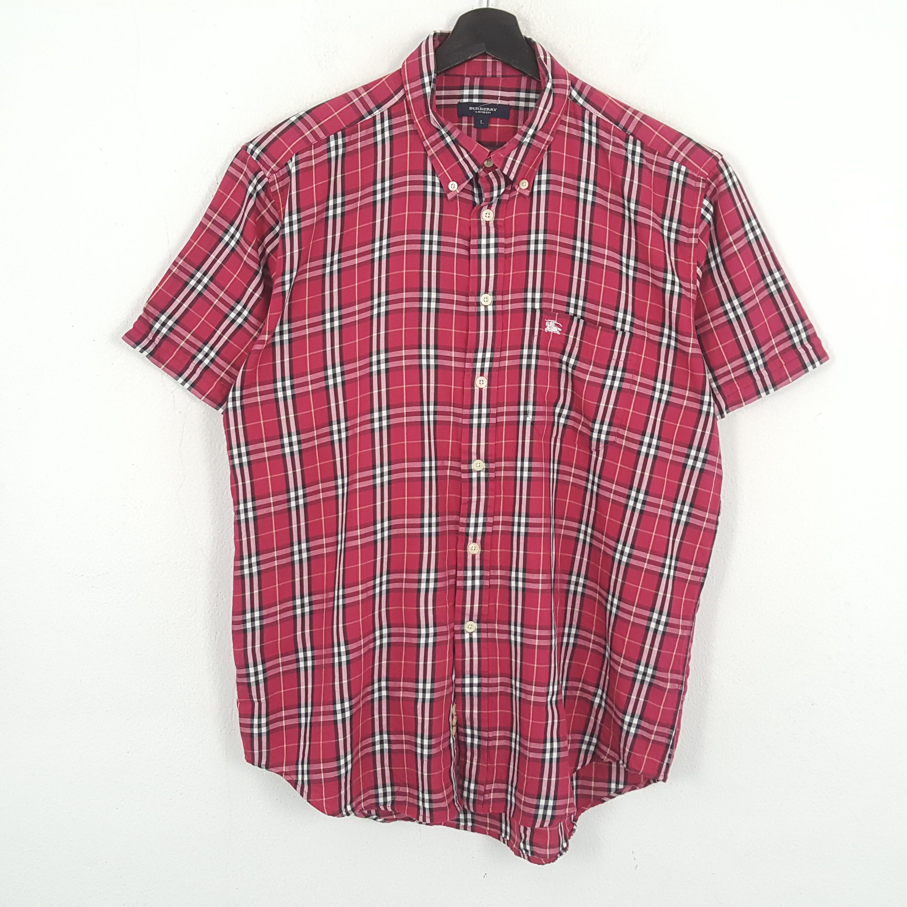 Burberry × Vintage BURBERRY LONDON Fashion Brand Small Logo Design Shirt Size US L / EU 52-54 / 3 - 1 Thumbnail