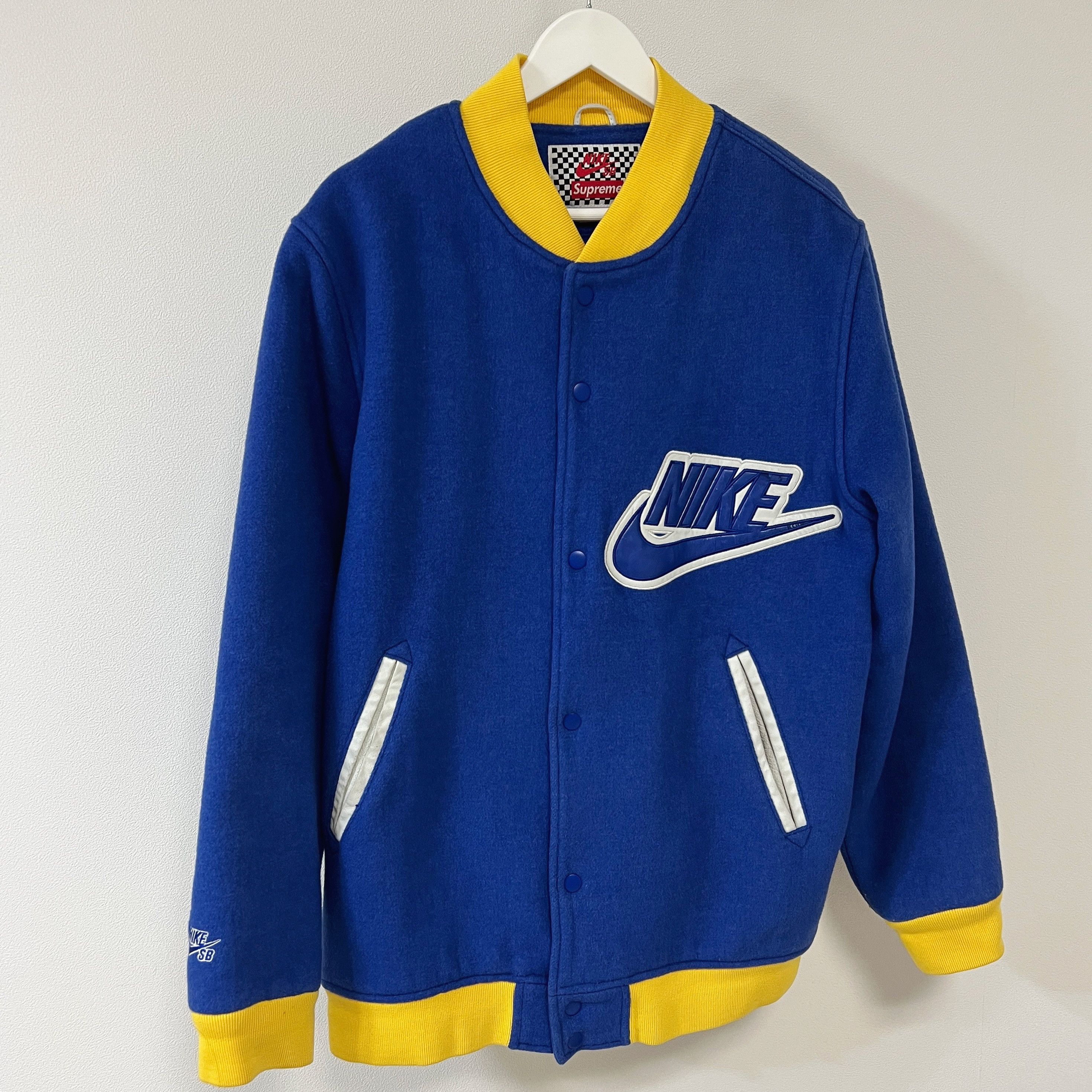 Nike × Supreme Supreme Nike SB Varsity Jacket Blue 2007 Size US XL / EU 56 / 4 - 2 Thumbnail