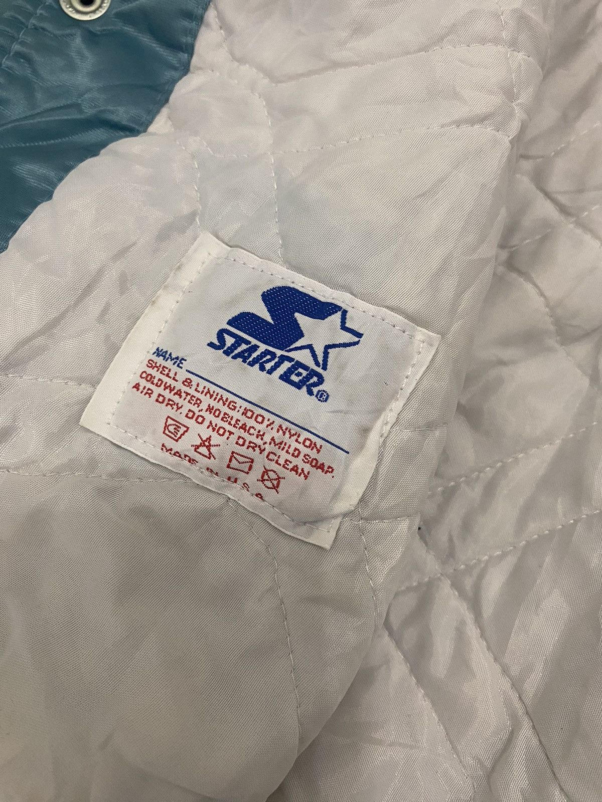 Starter VTG UNC North Carolina Tar Heels Satin Bomber Jacket Size US L / EU 52-54 / 3 - 11 Thumbnail