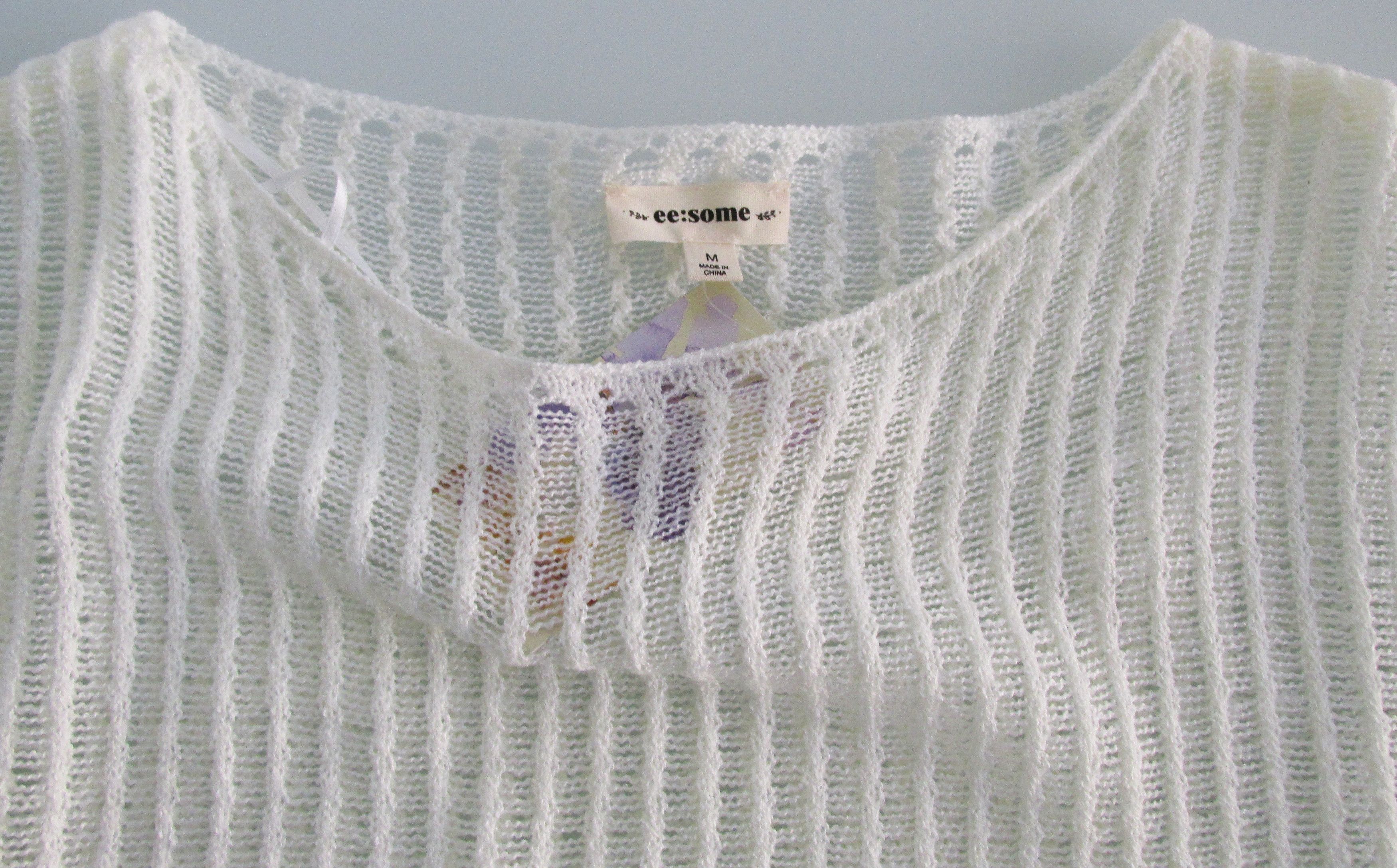 Other ee:some (NWT) Women's Short Sleeve Open Knit Sweater - Med Size M / US 6-8 / IT 42-44 - 3 Thumbnail