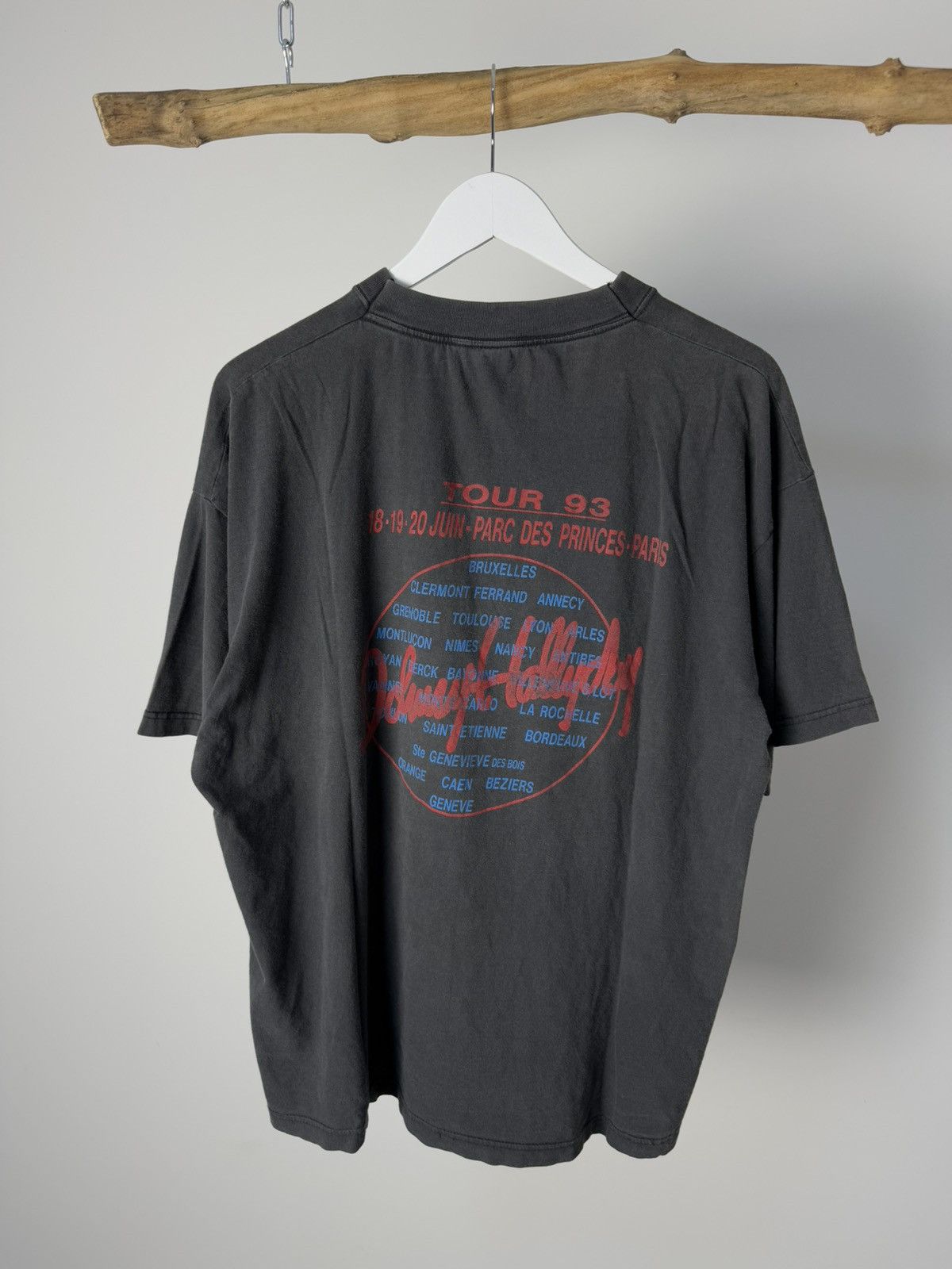 Band Tees Johnny Hallyday Vintage 1993 Tour T-Shirt Band Tee Size US XL / EU 56 / 4 - 4 Thumbnail