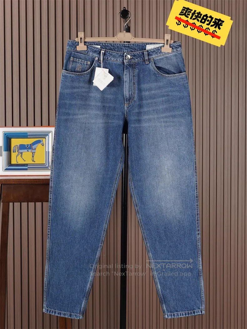 Brunello Cucinelli Brunello Cucinelli Men's naturally faded washed jeans Size US 32 / EU 48 - 1 Thumbnail