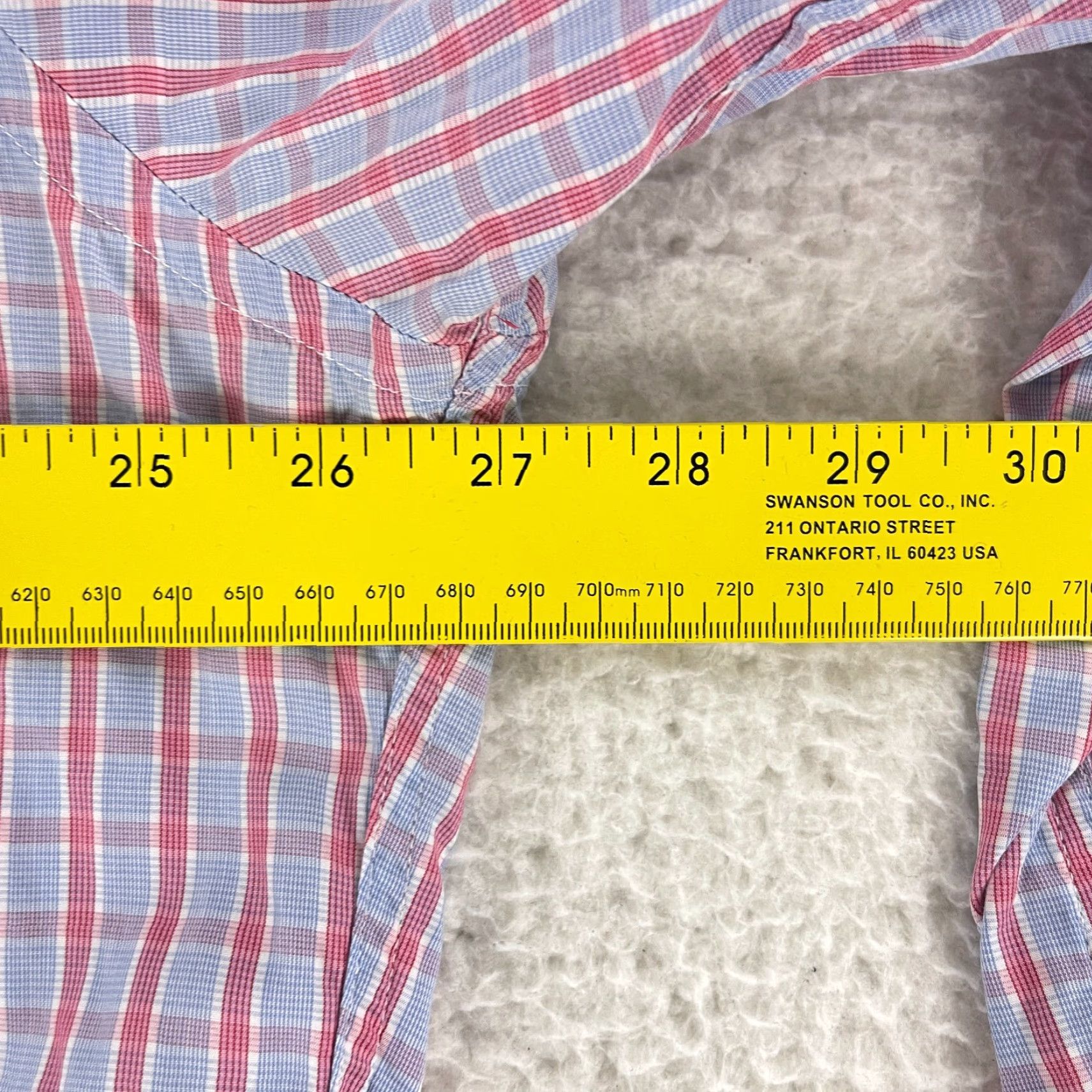 Vintage VINTAGE Gitman Bros. Button-Up Dress Shirt Mens XXL Blue Plaid Long Sleeve USA Size 48R - 6 Thumbnail