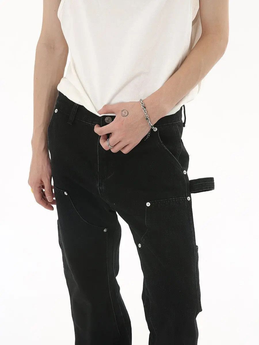 Japanese Brand Retro loose straight leg wide leg jeans Size US 32 / EU 48 - 5 Thumbnail