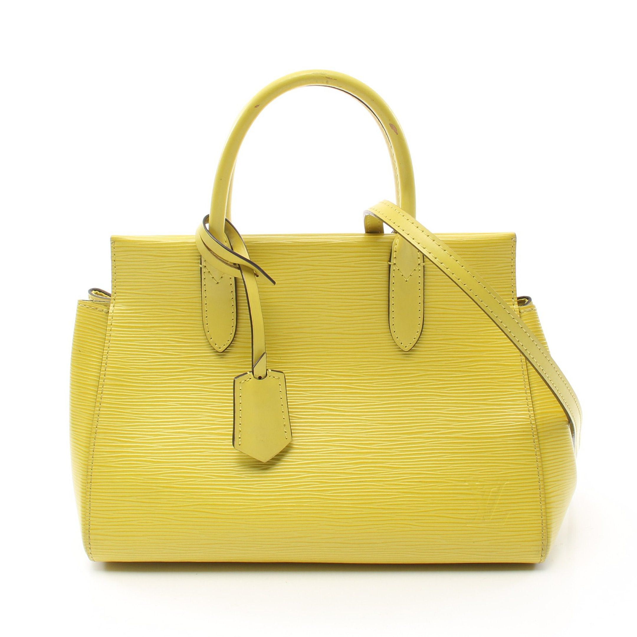 image of Louis Vuitton Marly Bb Epi Pistache Handbag Leather Yellow-Green 2Way in Yellow/Green, Women's