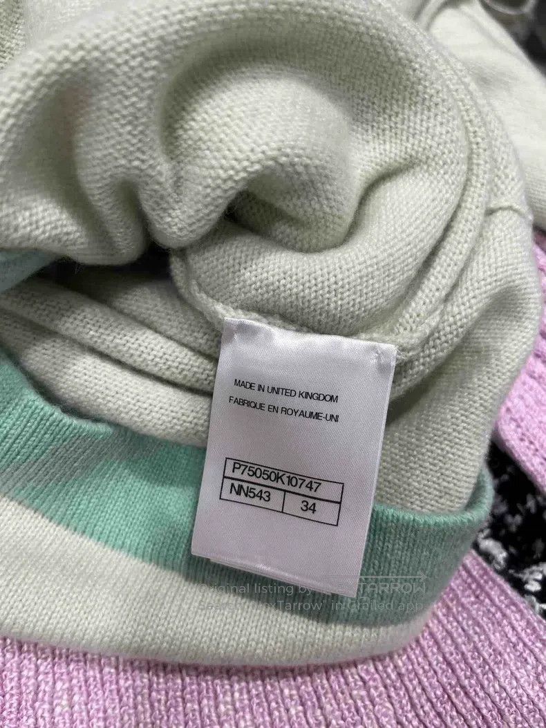 Chanel Chanel Mint green two-pocket knitted cardigan coat Size XXS / US 00 / IT 34 - 4 Thumbnail
