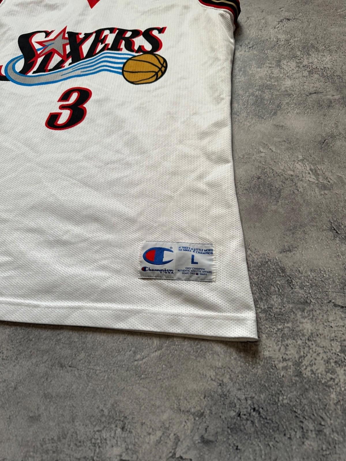 Champion VTG 00s NBA ALLEN IVERSON PHILADELPHIA 76ER CHAMPION JERSEY Size US L / EU 52-54 / 3 - 3 Thumbnail