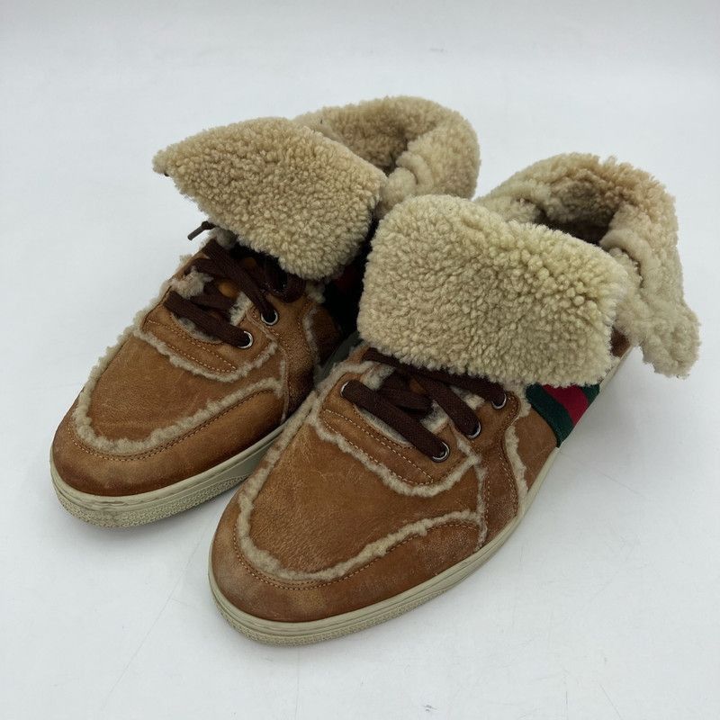 Gucci Gucci Brown Shearling Casual Shoes for Men -2508 Size US 9.5 / EU 42-43 - 2 Thumbnail