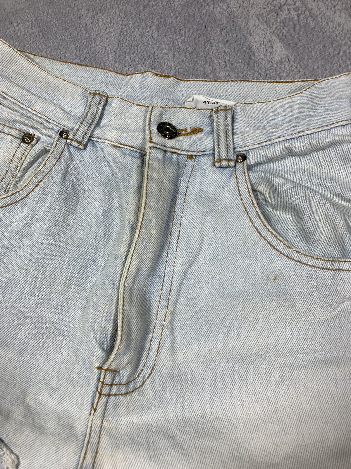 Japanese Brand × Vintage Vintage Y2K Japanese patchwork faded denim jeans trousers Size 27" / US 4 / IT 40 - 3 Thumbnail