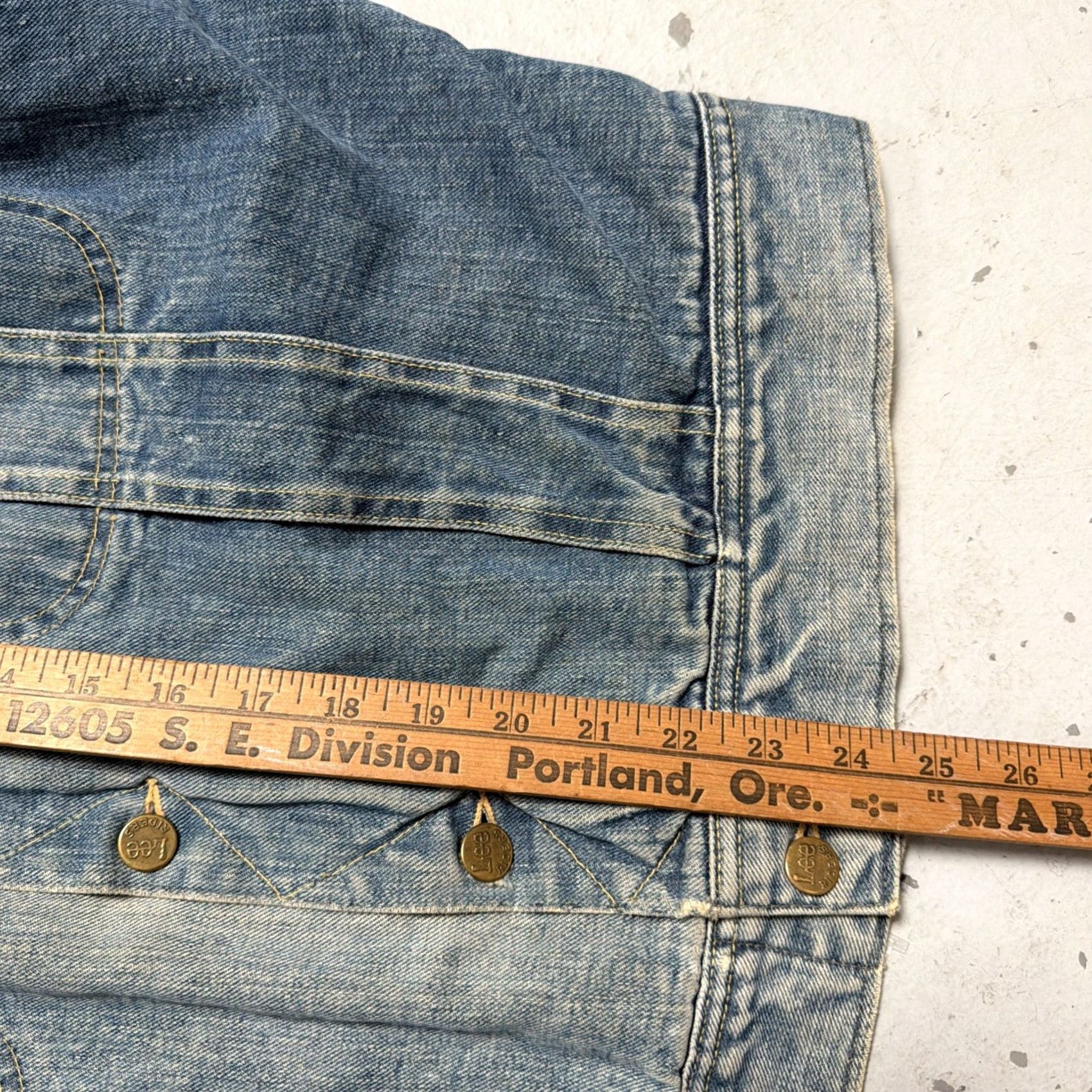 Lee Vintage Lee Storm Rider 101 LJ Lined Trucker Denim Ranch Barn Jacket USA 42 Size US XS / EU 42 / 0 - 4 Thumbnail