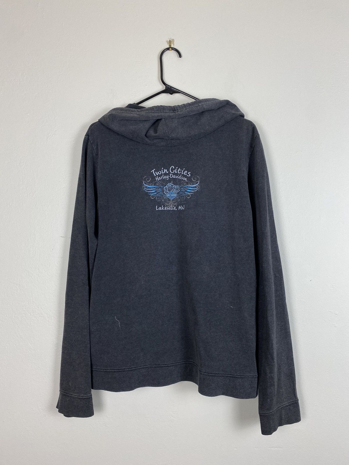 Harley Davidson Vintage Harley Davidson Faded Zip Up Hoodie Sweatshirt y2k Size US L / EU 52-54 / 3 - 5 Thumbnail