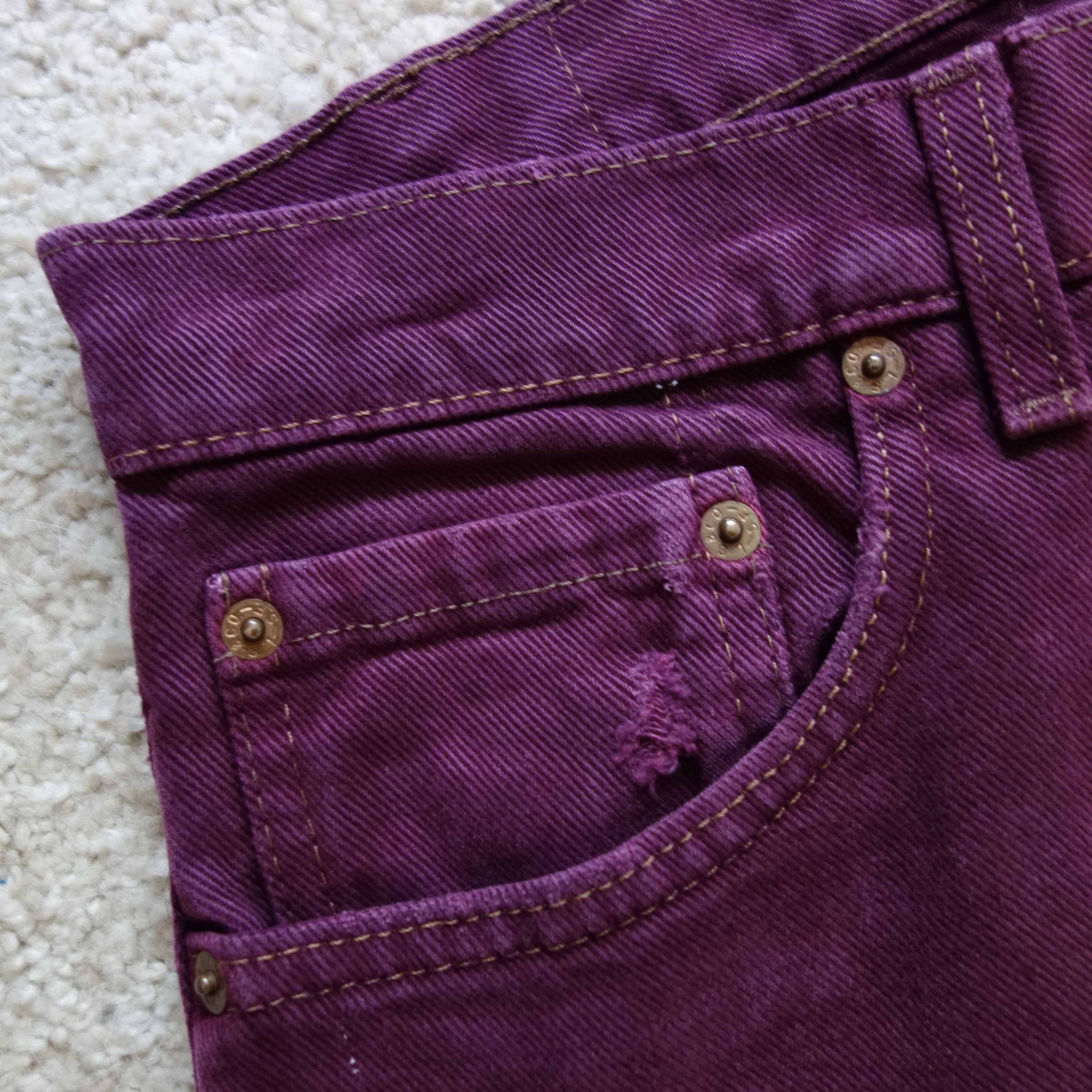 Levi's × Levi's Vintage Clothing × Vintage vintage 90s LEVI's 554 usa made Burgundy Over-dyed Jeans Size US 35 - 1 Thumbnail