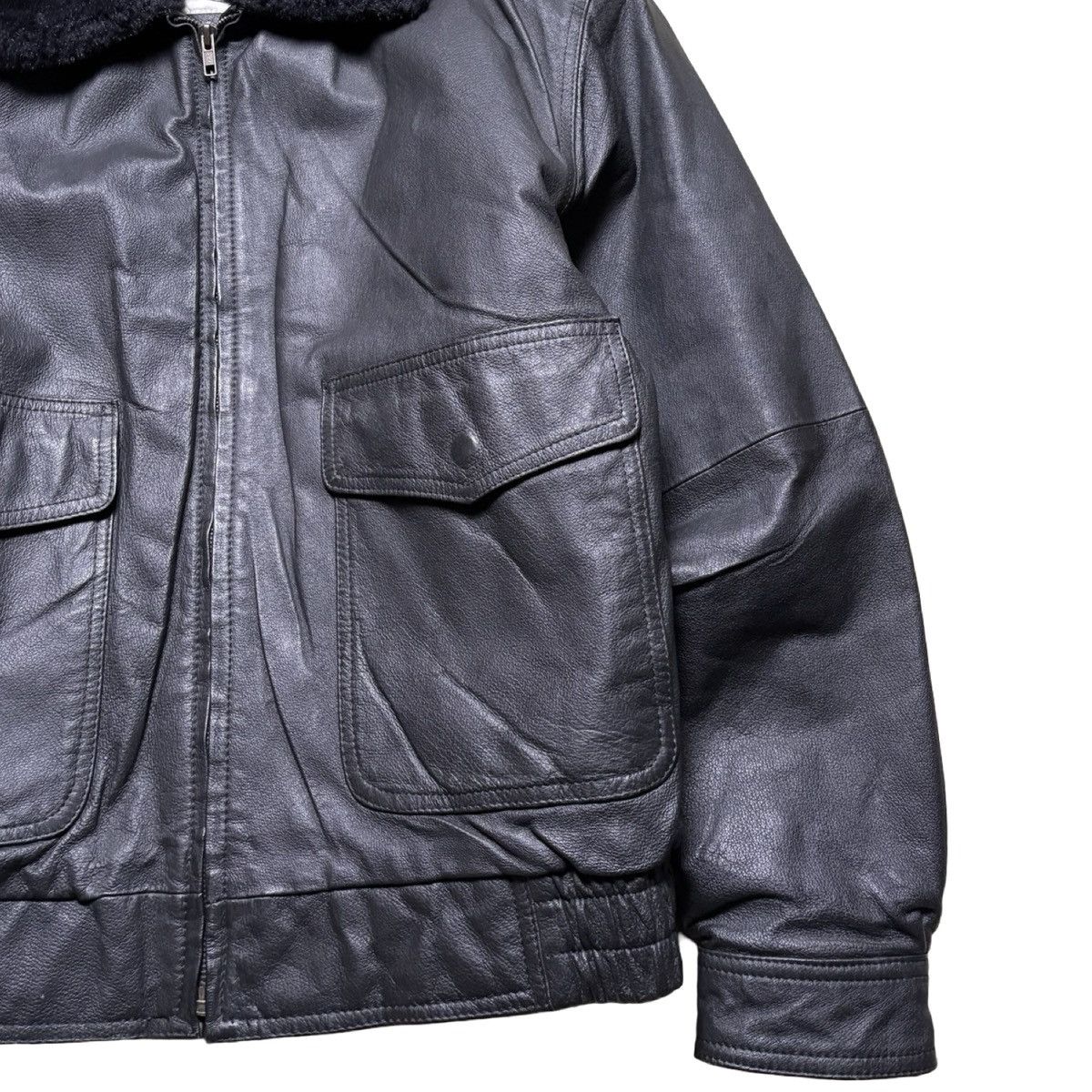 Other SADDLERY A-2 Flight Jacket 42 L USA Black Leather Military Size US L / EU 52-54 / 3 - 2 Thumbnail