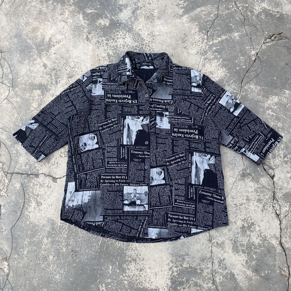Japanese Brand Mire-ru Mid East War News shirt Size US M / EU 48-50 / 2 - 2 Thumbnail