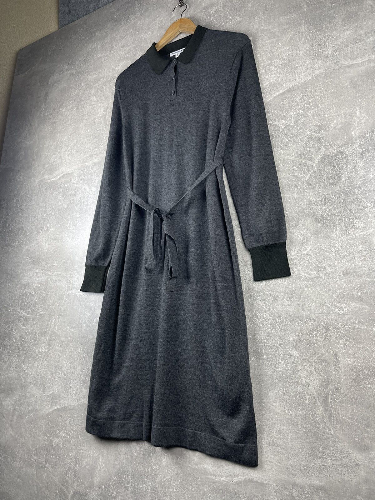JW Anderson JW Anderson x Uniqlo Knit Polo Dress with Waist Tie Gray Size S / US 4 / IT 40 - 4 Thumbnail