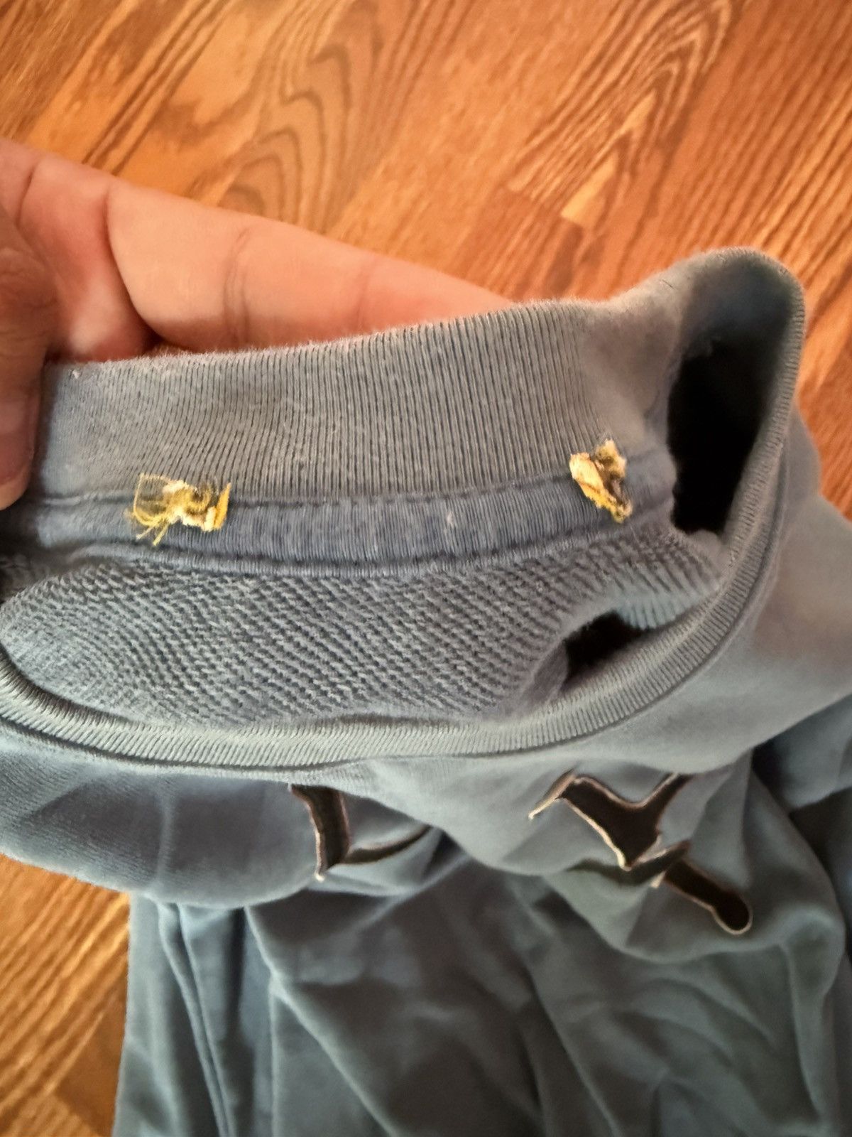 Hermes Blue Hermès "Mors" Knit crewneck sweatshirt with leather Size US XL / EU 56 / 4 - 3 Thumbnail
