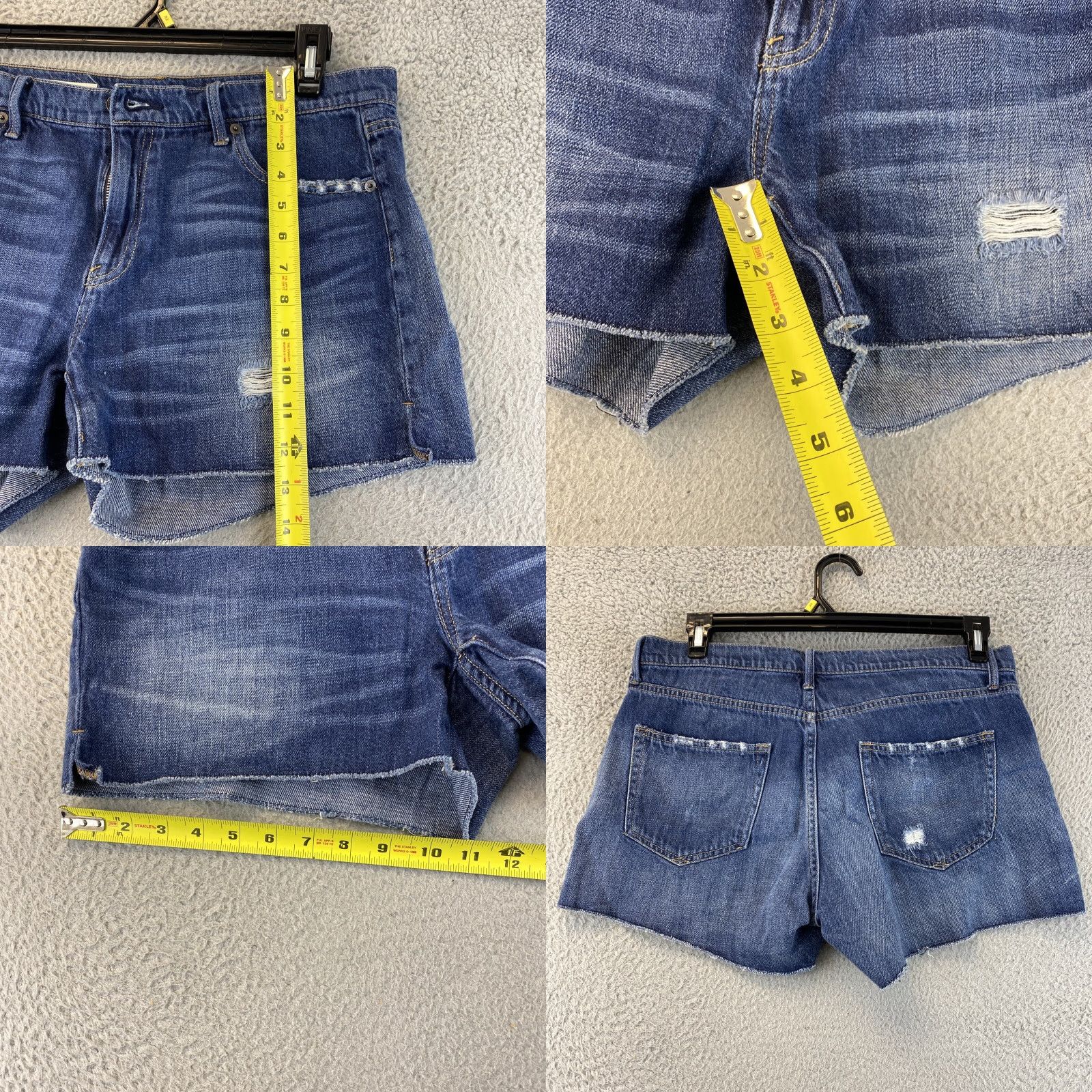 Gap GAP Denim Shorts Cut-Off Women 30 Regular Medium Wash Blue 33" Waist Womens 84-63 Size 33" - 8 Thumbnail