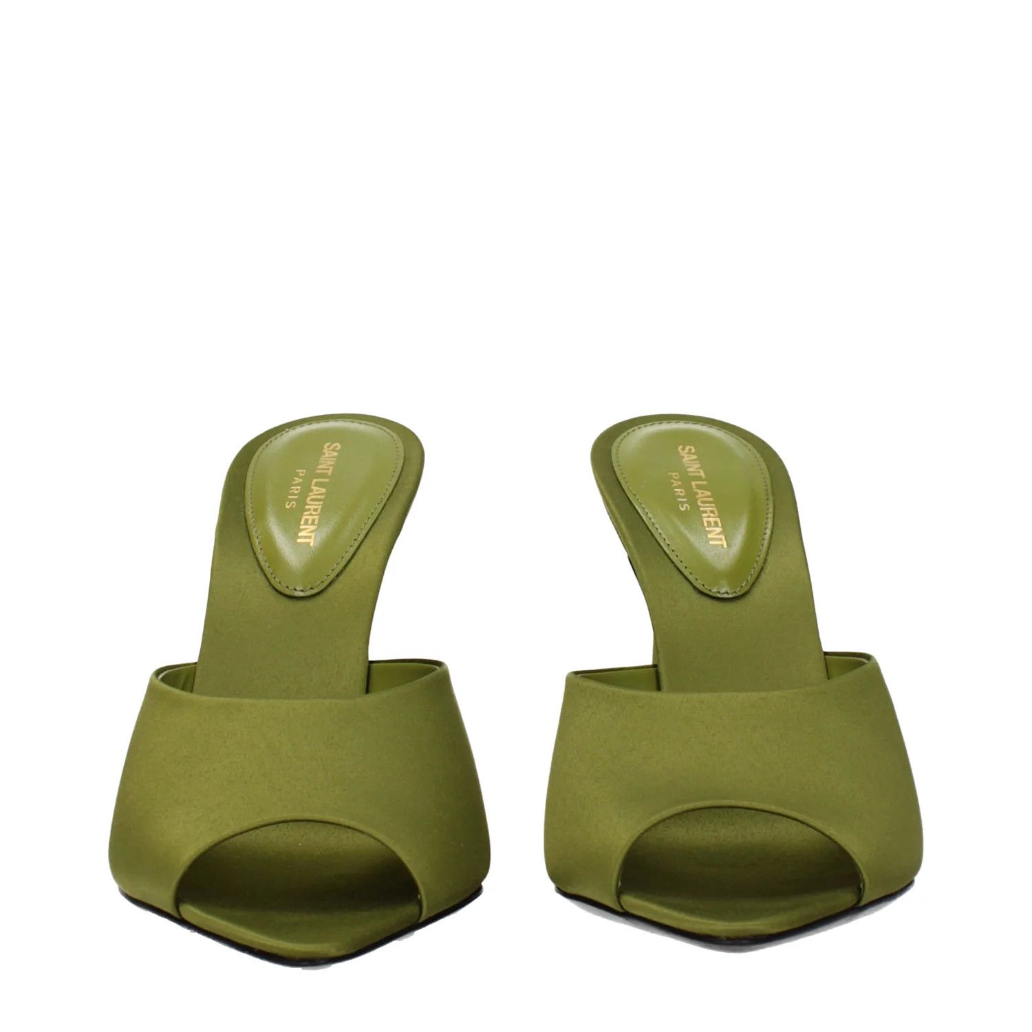 Saint Laurent Paris ob1o1e1124 Satin Sandals in Khaki Size US 8 / IT 38 - 3 Thumbnail