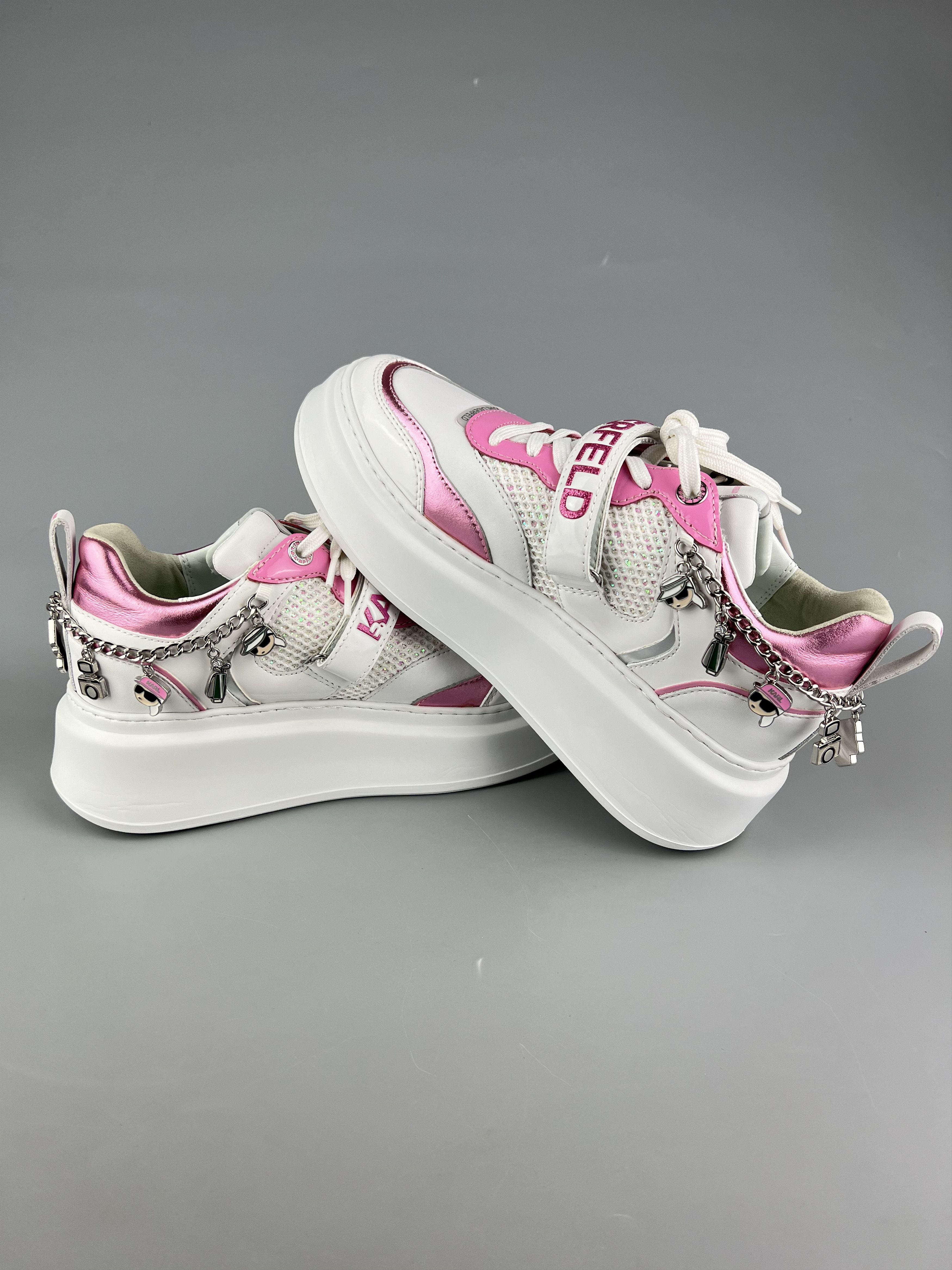 Karl Lagerfeld Karl Lagerfeld Leather Sneakers Size US 8 Size US 8 / IT 38 - 6 Thumbnail