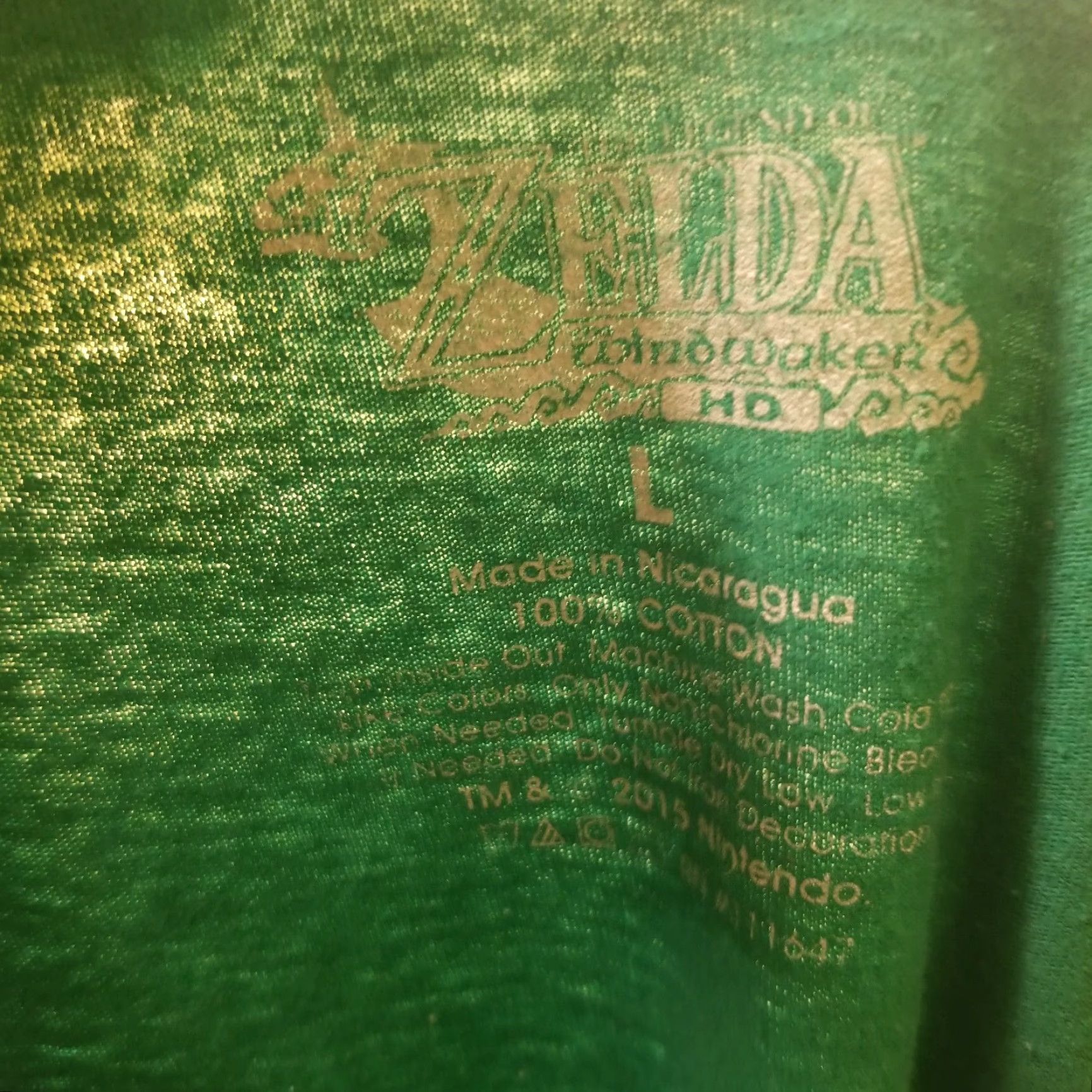 Vintage VINTAGE The Legend of Zelda Wind Waker HD Green T Shirt Adult Large Green Zelda Shirt Mens Regular Short Sleeve 90s Concert Theme? Size US L / EU 52-54 / 3 - 5 Thumbnail