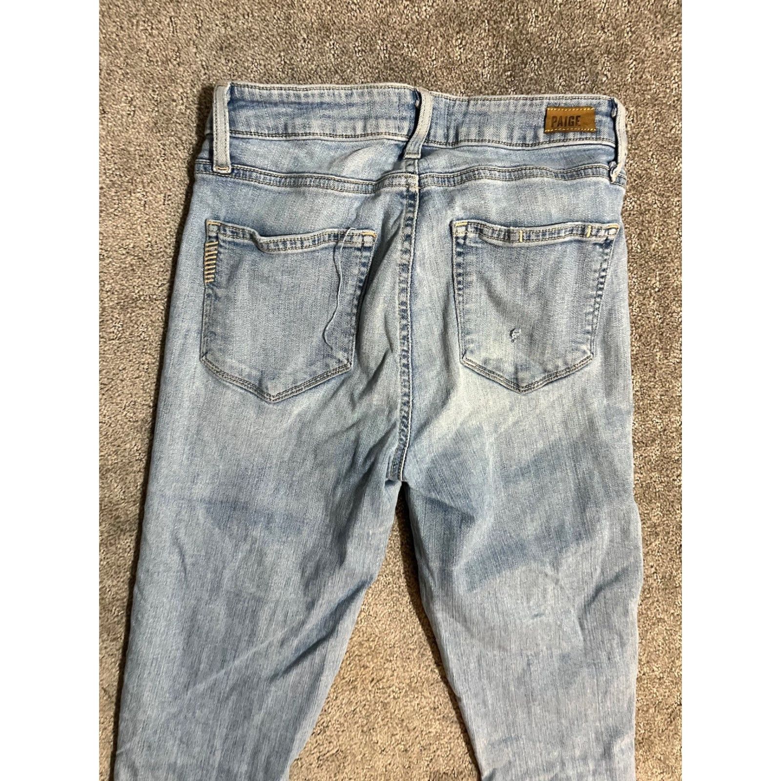 Paige VINTAGE Paige Hoxton Ankle Skinny Jeans Light Wash Blue Women’s Size 27 Cotton Denim Slim Fit 2000s Size 27" / US 4 / IT 40 - 4 Thumbnail